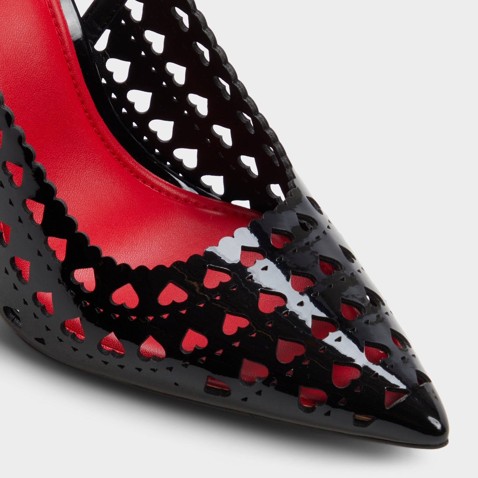 Close-up of the Black Lovesling Sling back high heel