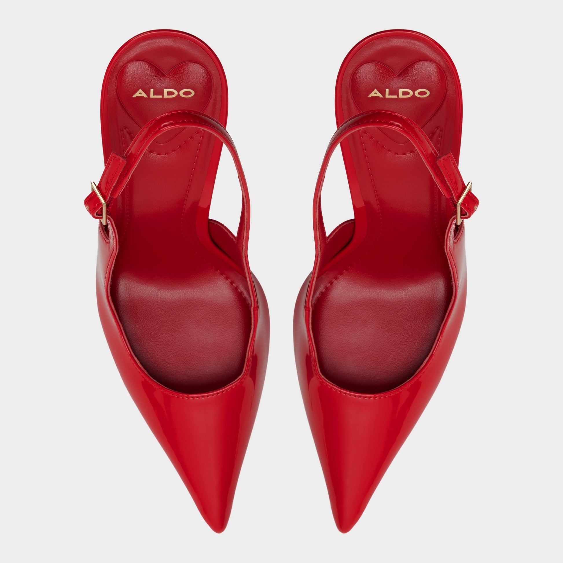 Top-down view of the Medium red Serrah Pump