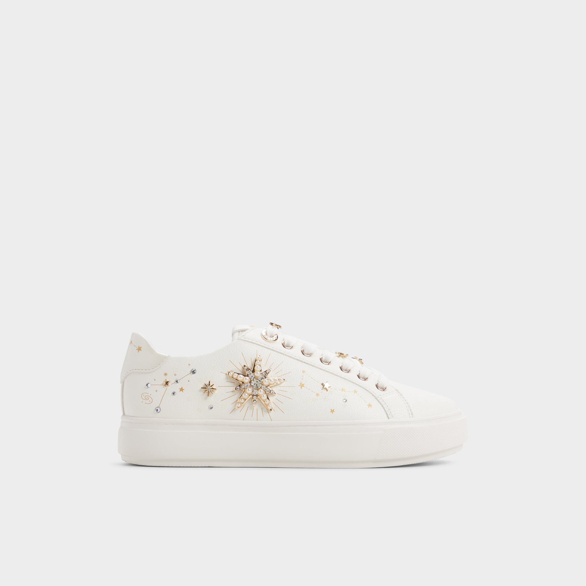 Main View of White Starbright Sneaker for Womens