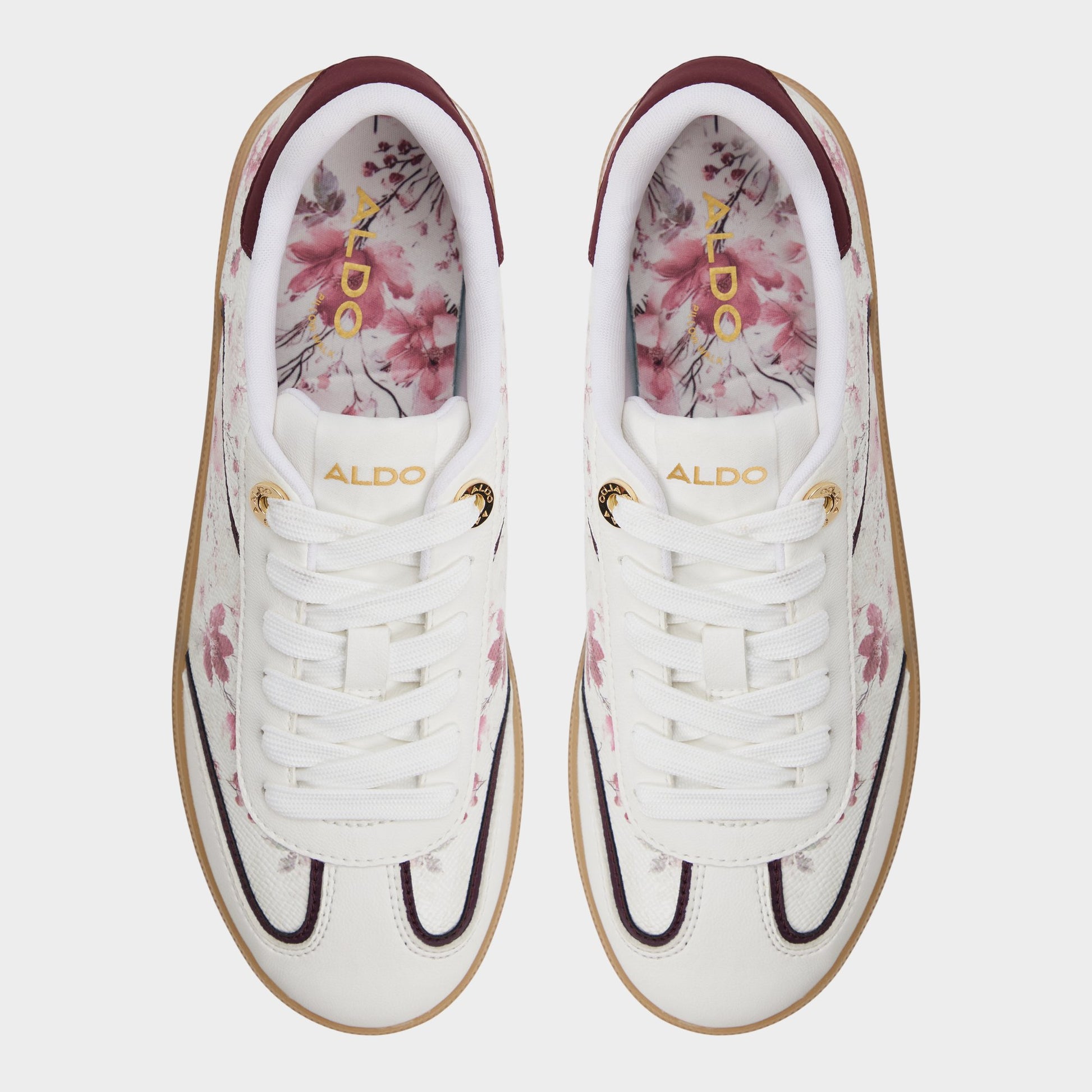 Top-down view of the White combo Areanne Sneaker