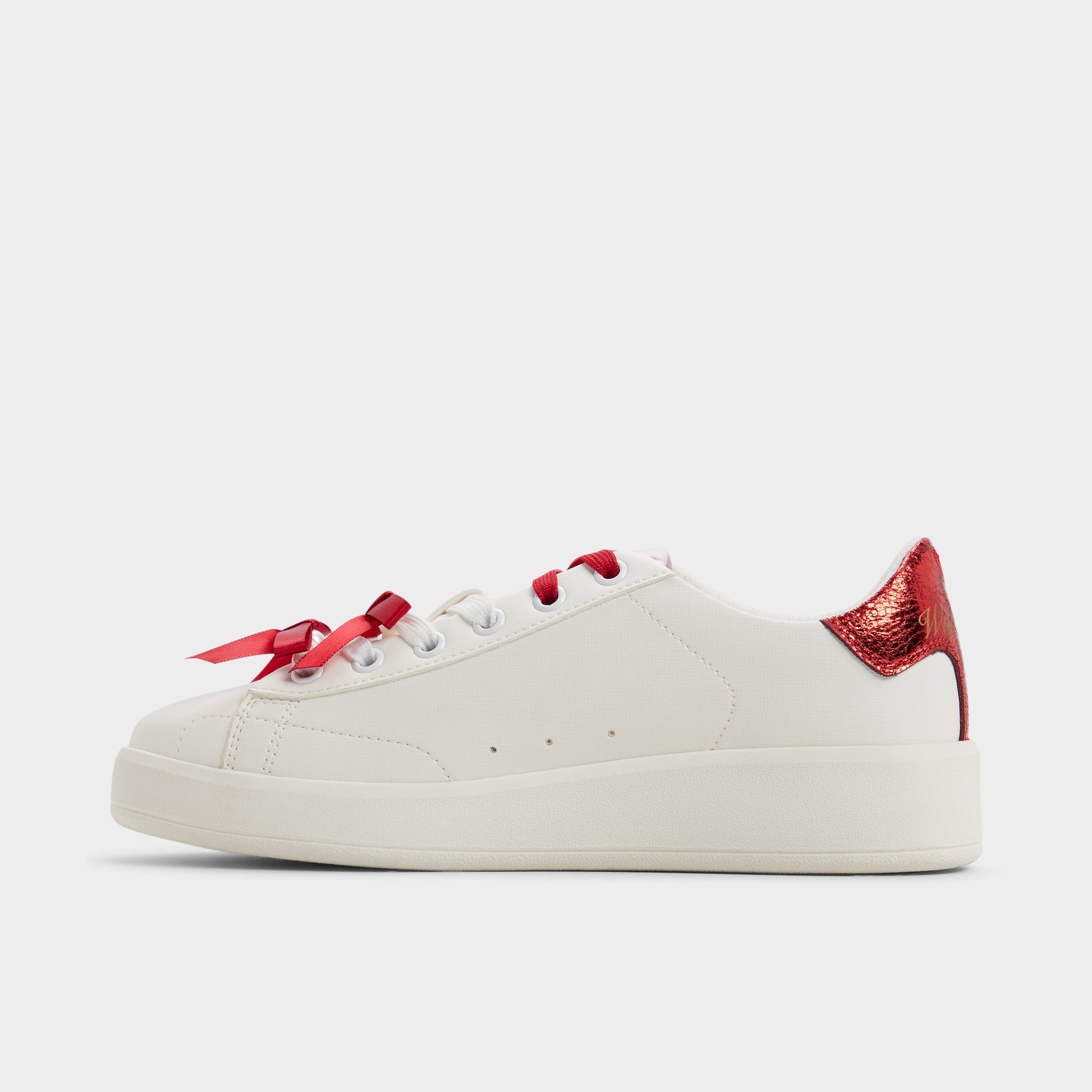 Side view of White Lovesneaker Sneaker