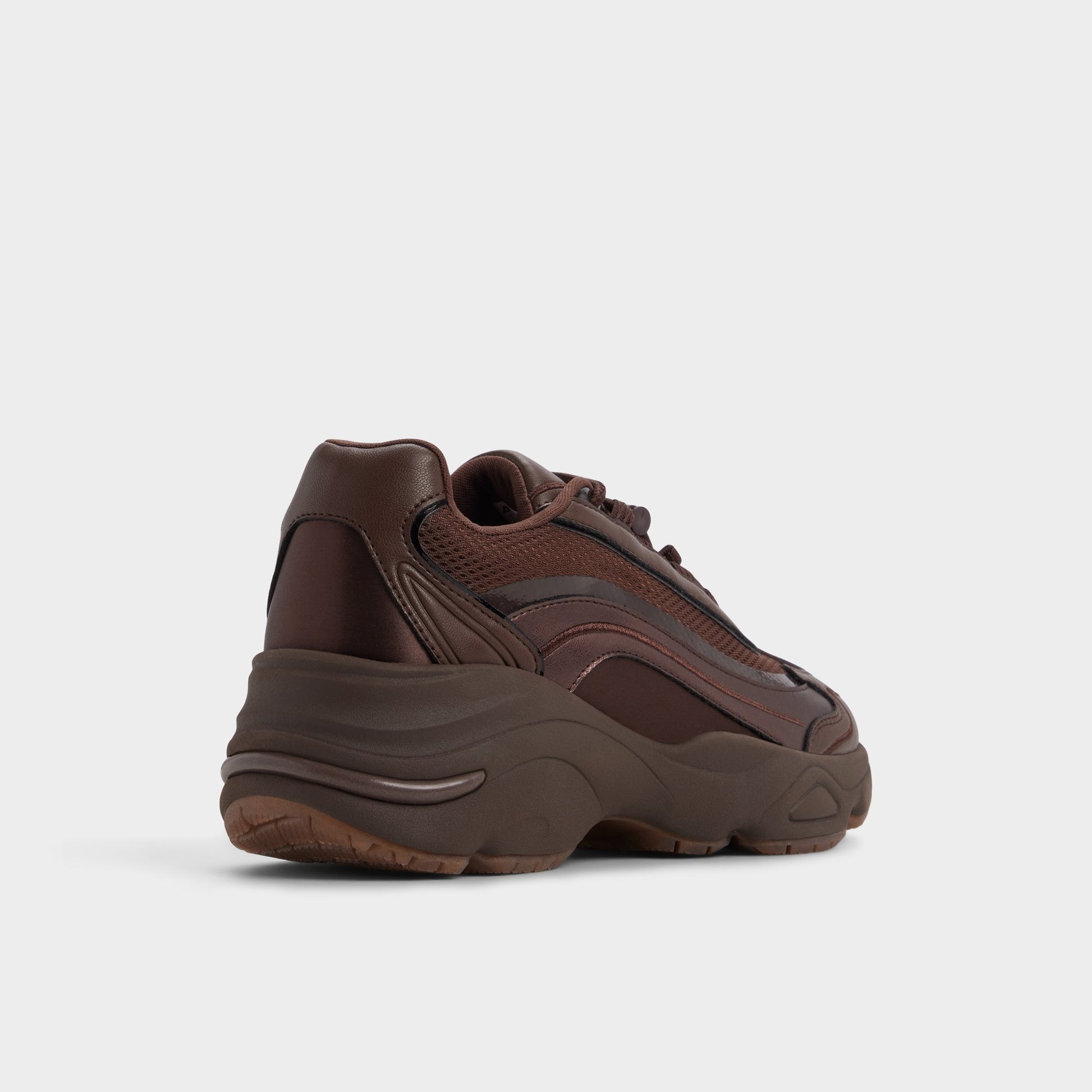Three-quarter angle of Dark brown Kitri Sneaker's back side