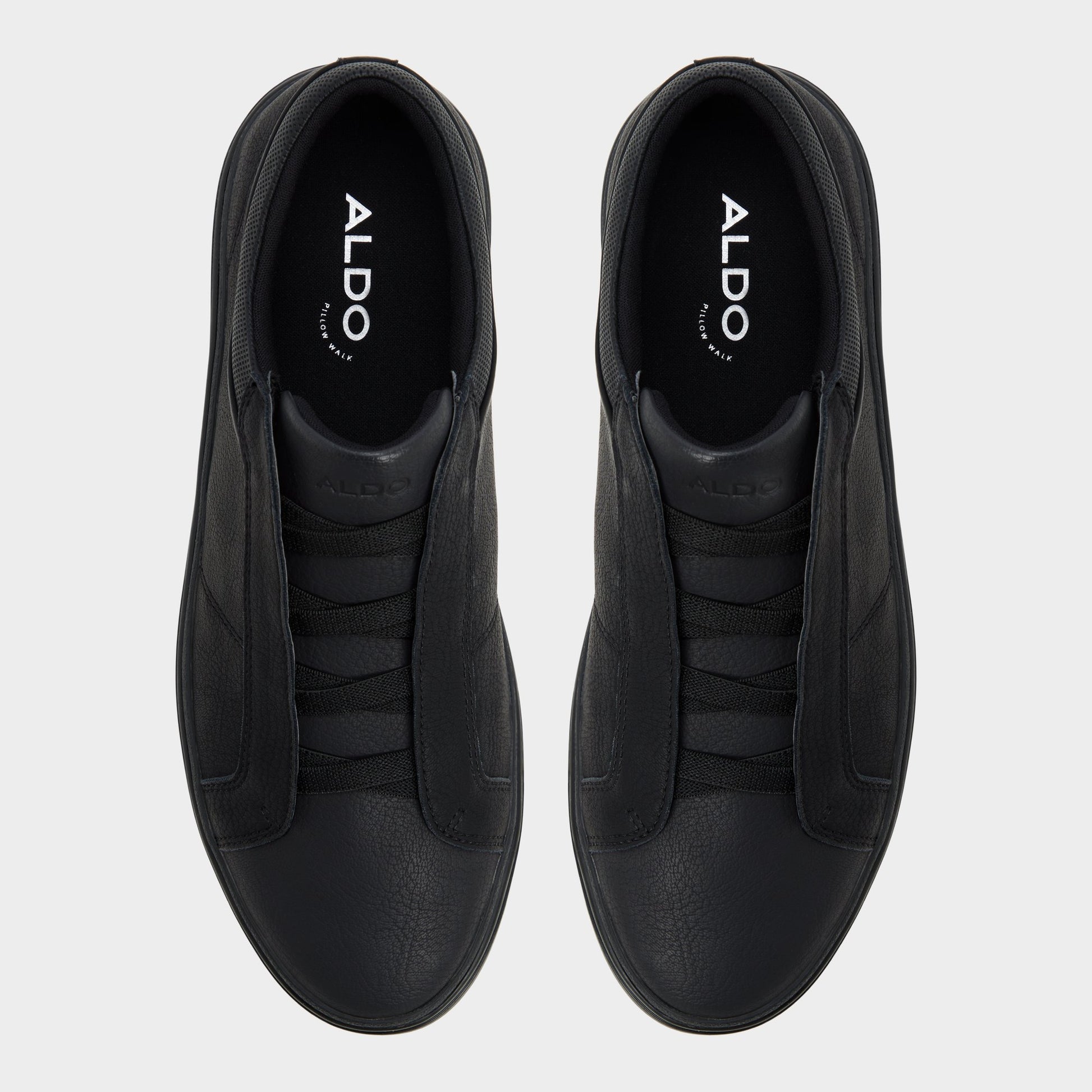 Top-down view of the Black Carlson Slip-on sneaker