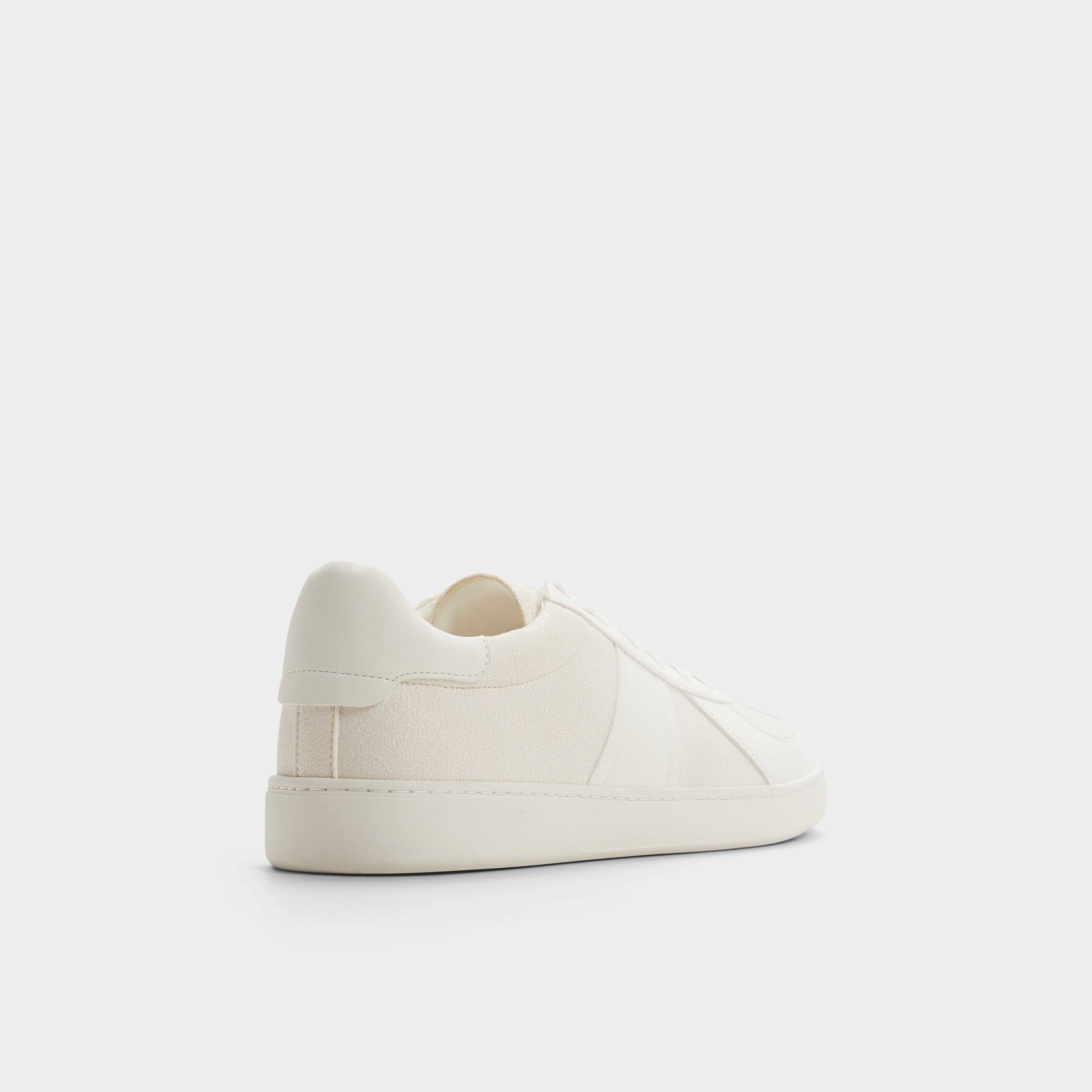 Three-quarter angle of White Nikolas Low top sneaker's back side