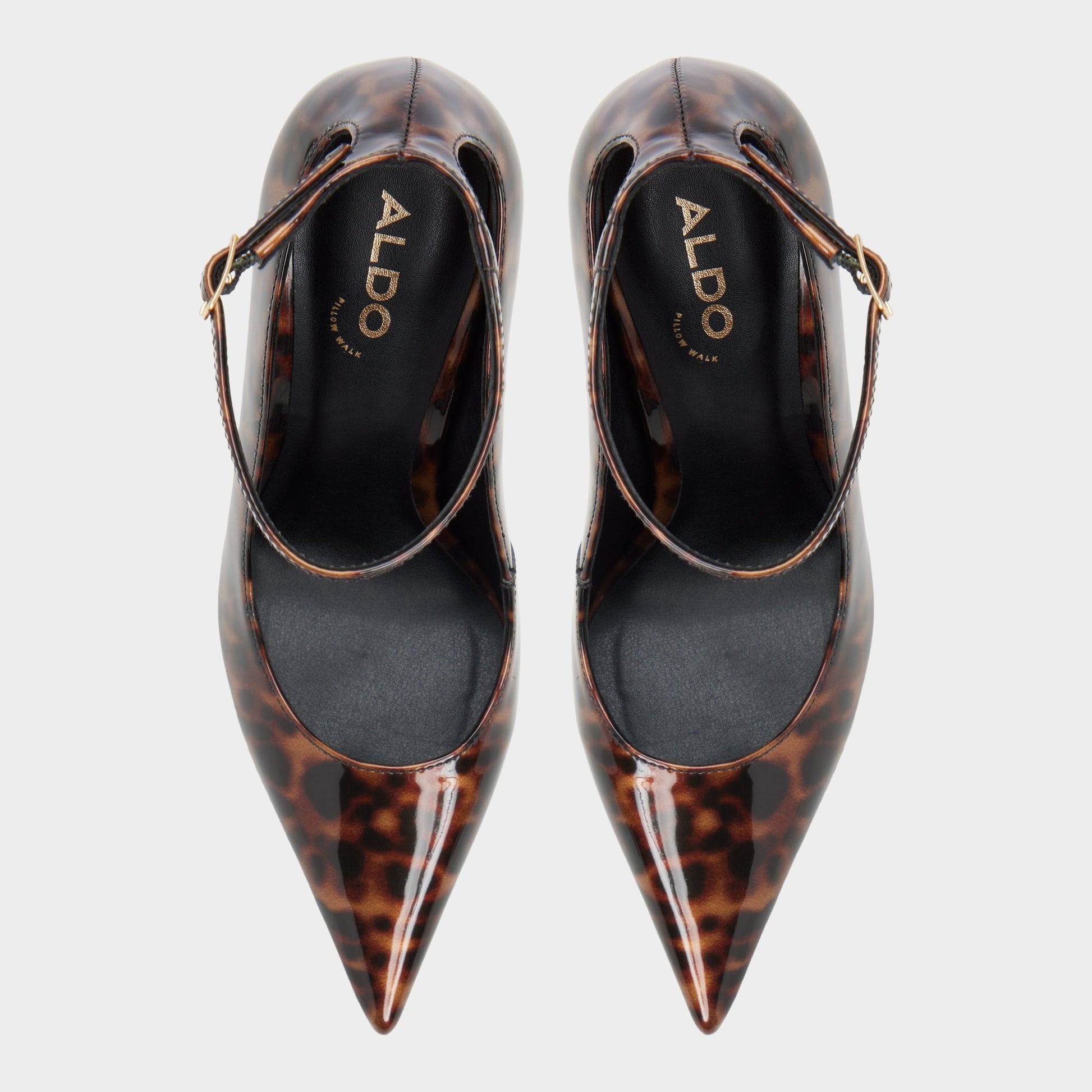 Top-down view of the Open brown Antigua Pump