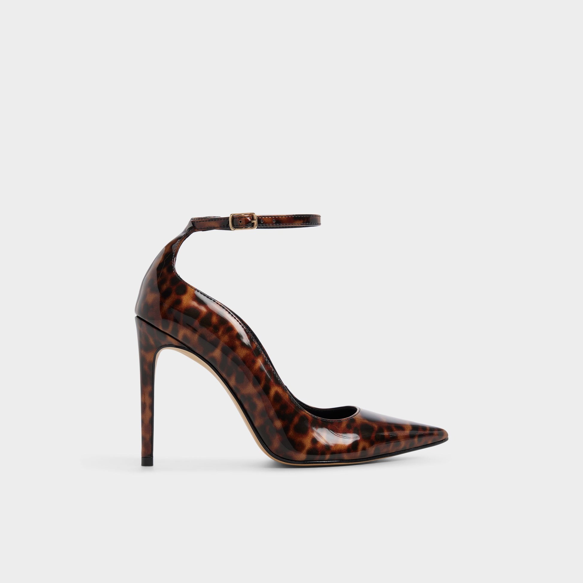 Main View of Open brown Antigua Pump for Womens