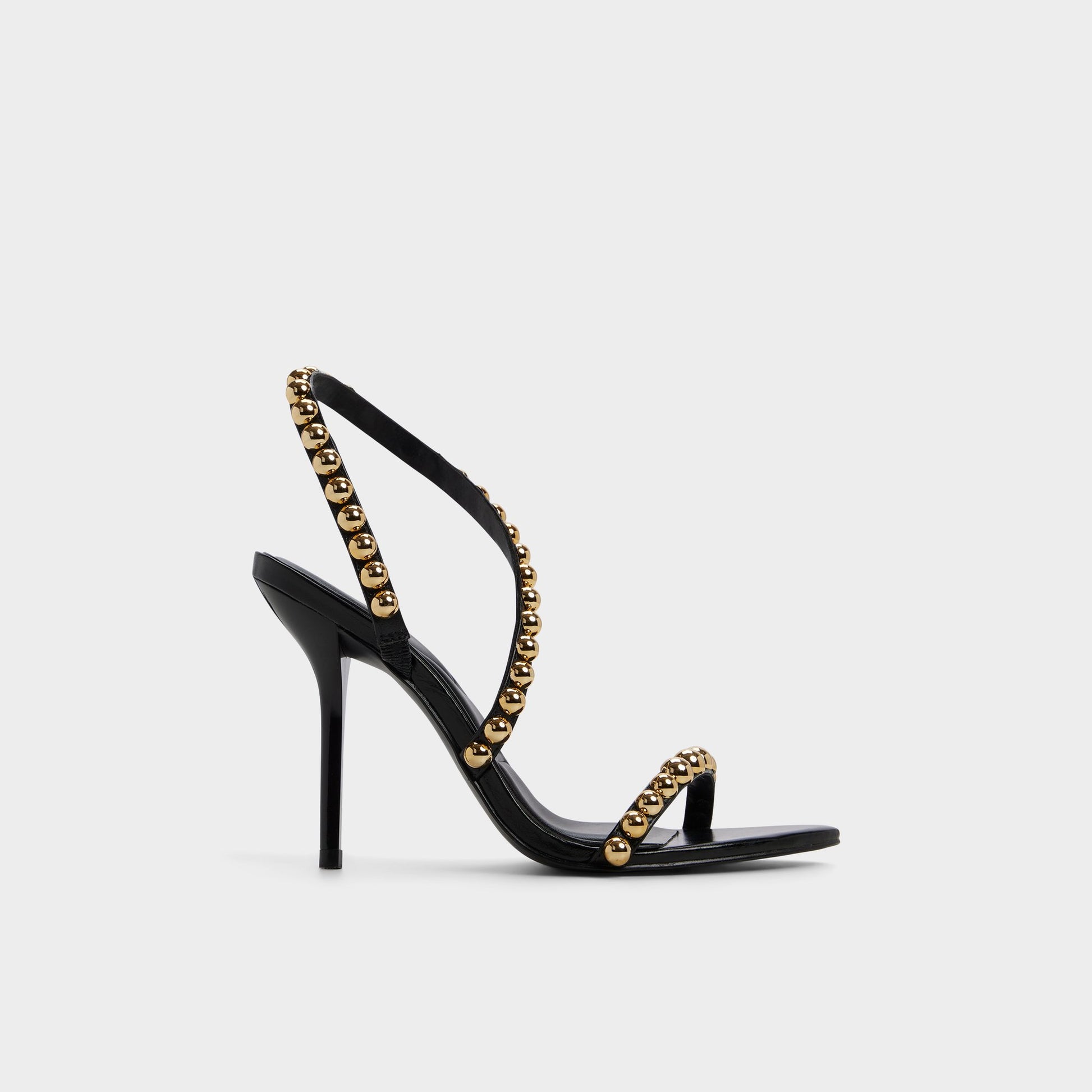Main View of Black Attey Strappy heeled sandal for Womens