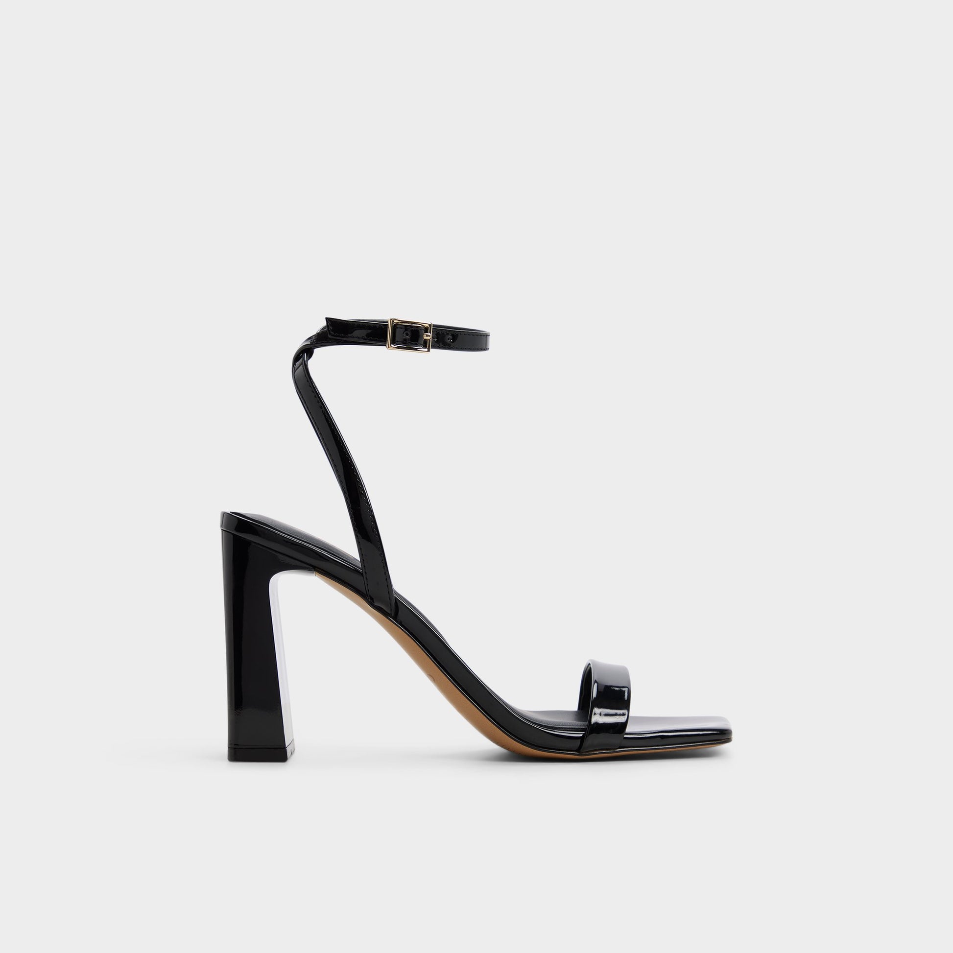 Main View of Black Azzira Strappy heeled sandal for Womens