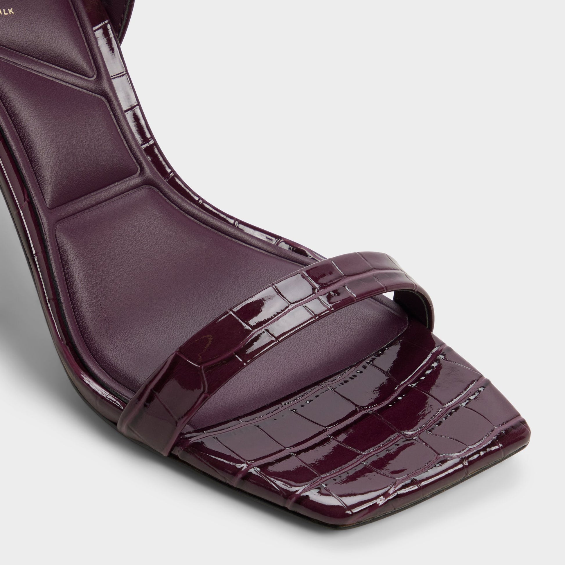 Close-up of the Bordo Azzira Strappy heeled sandal