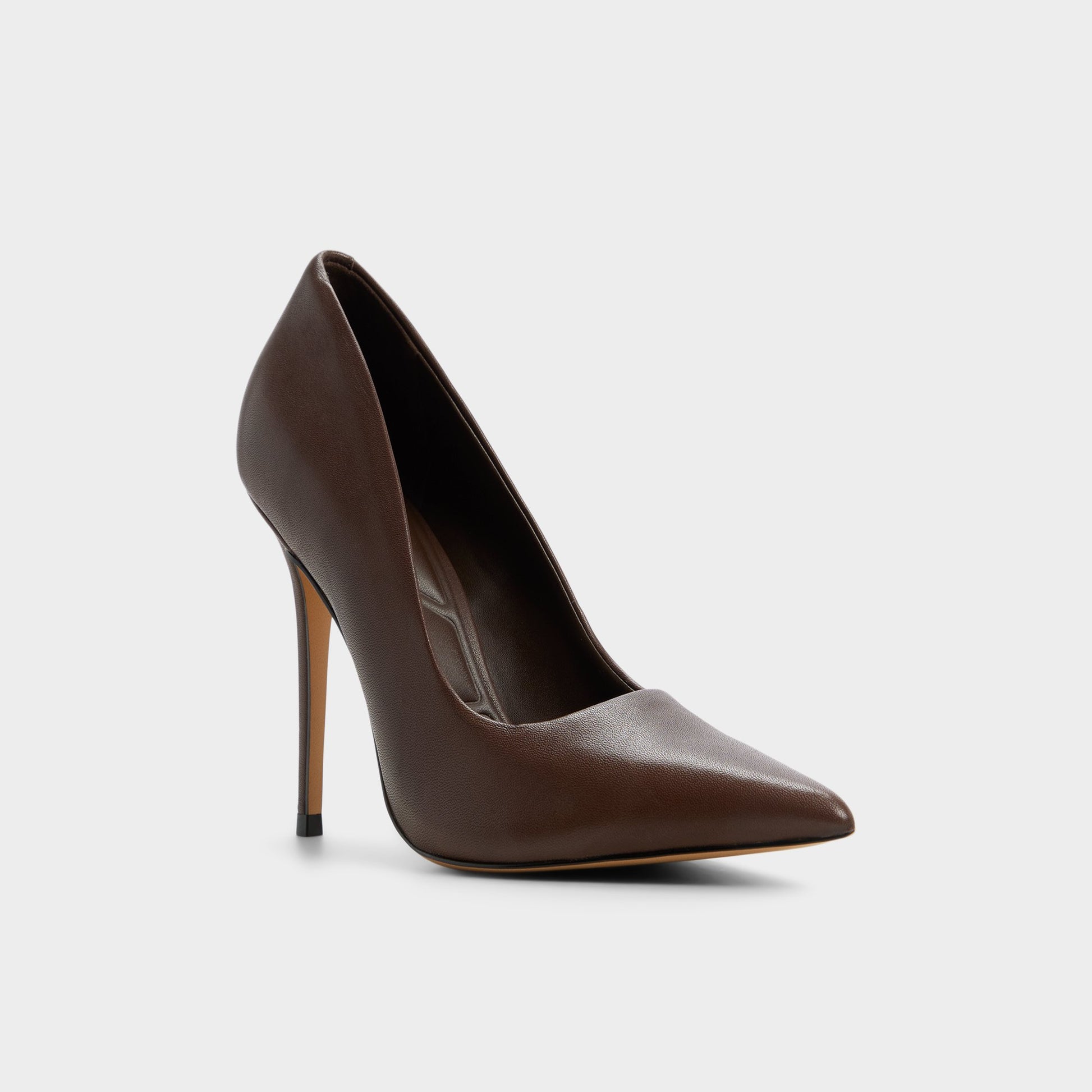 Three-quarter angle of Dark brown Stasya 's front side