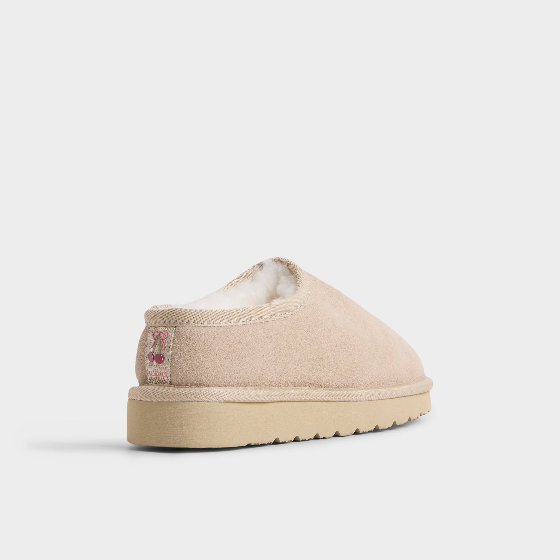 Three-quarter angle of Medium brown Mallie Mule's back side