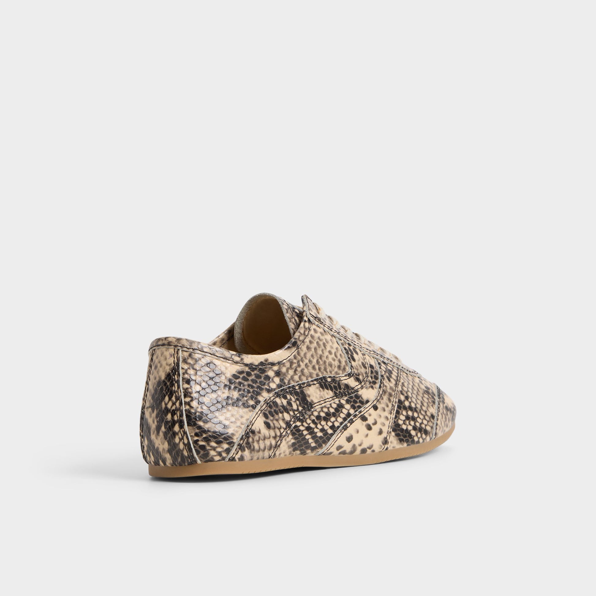 Three-quarter angle of Tan Multi Adrelya Jogger sneaker's back side