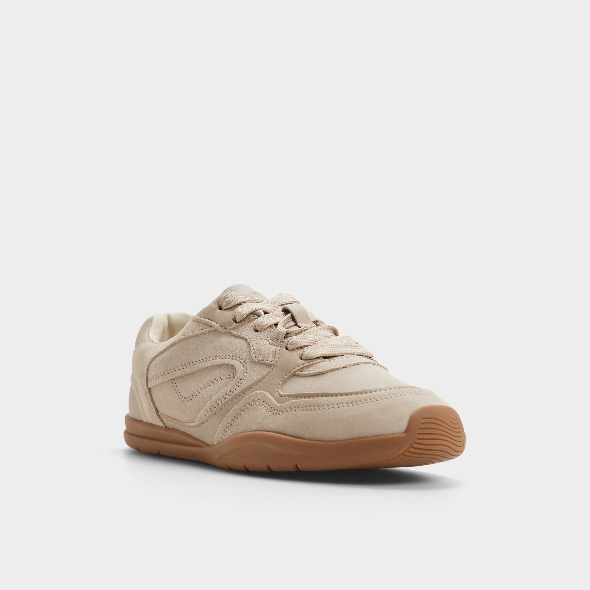 Three-quarter angle of Open beige Jendaya 's front side