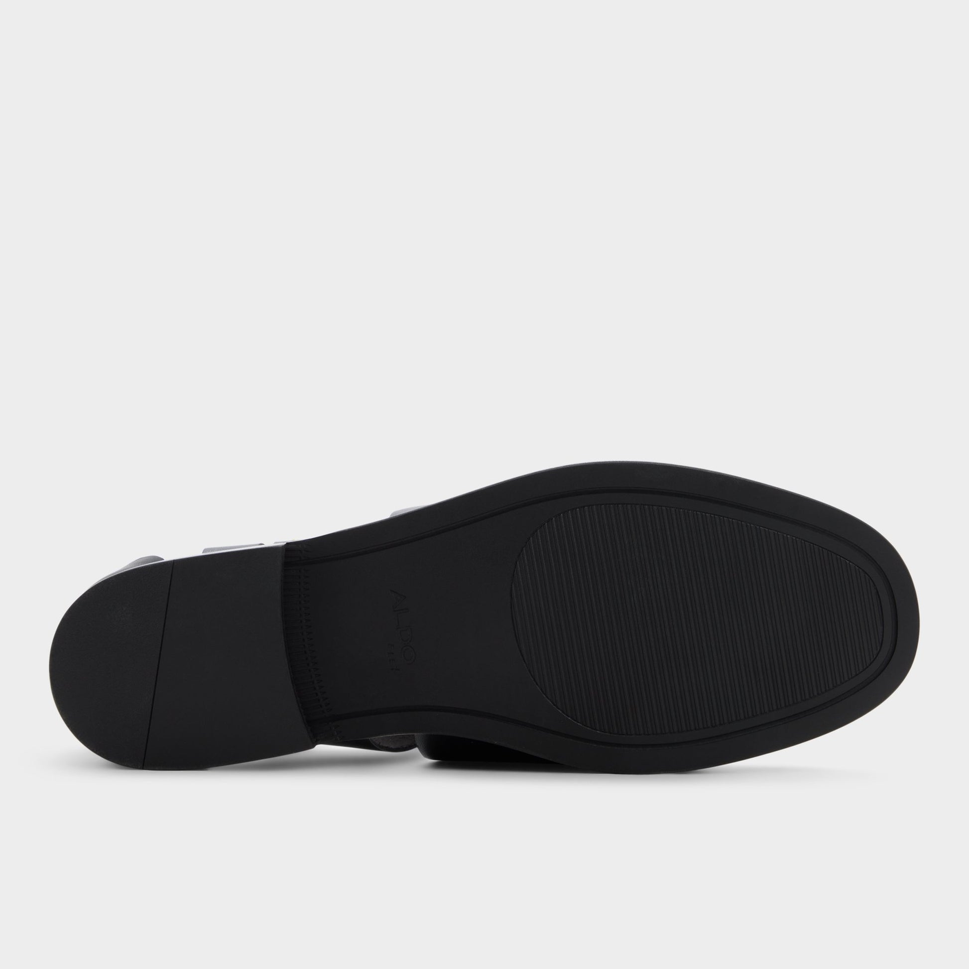 View of Black Lancing Sandal's sole