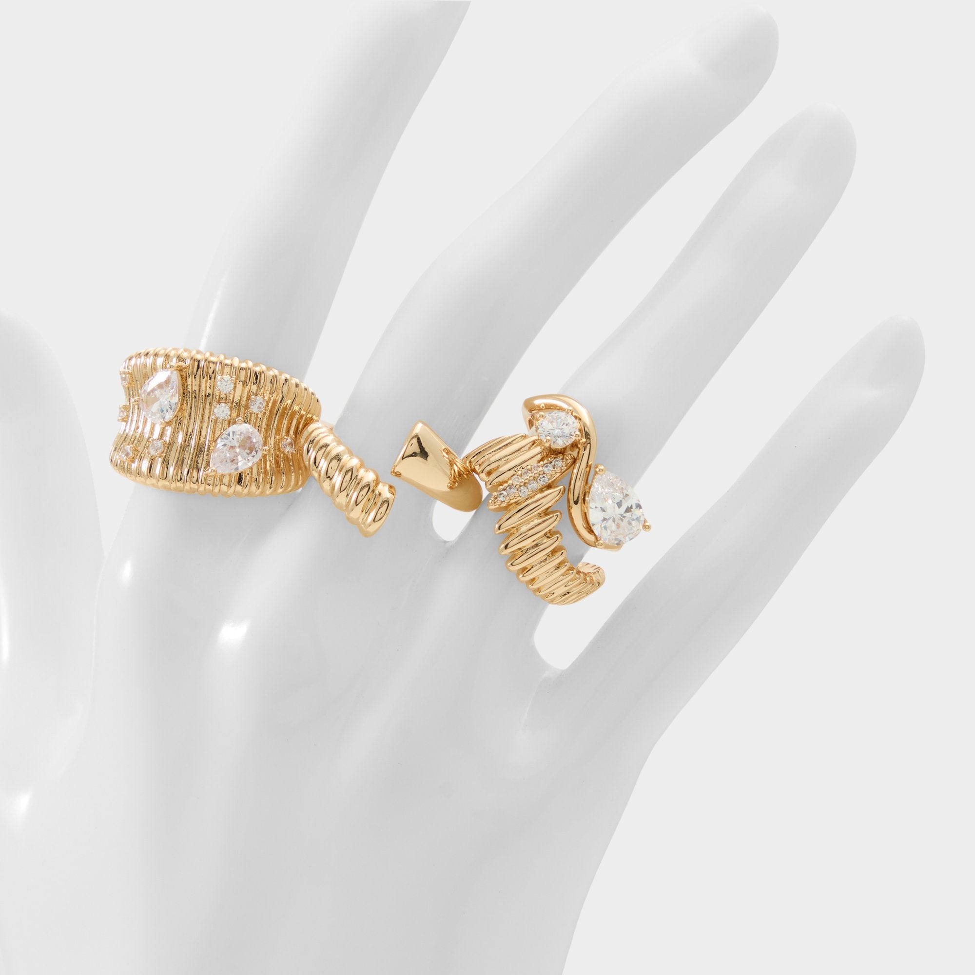 【未開封】 Alexandros BANGLE & RING SET Alexxe – Women Gold/clear multi Ring - ALDO