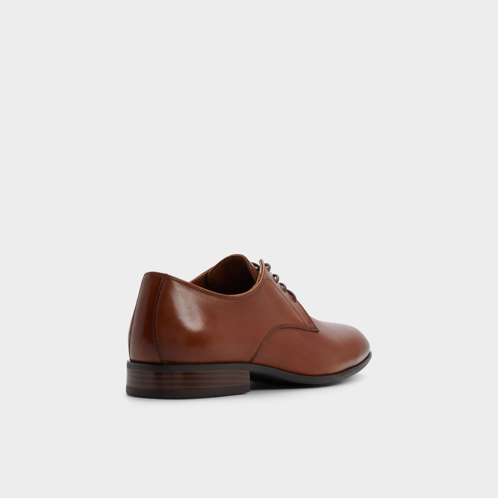Three-quarter angle of Cognac Felippe Derby shoe's back side