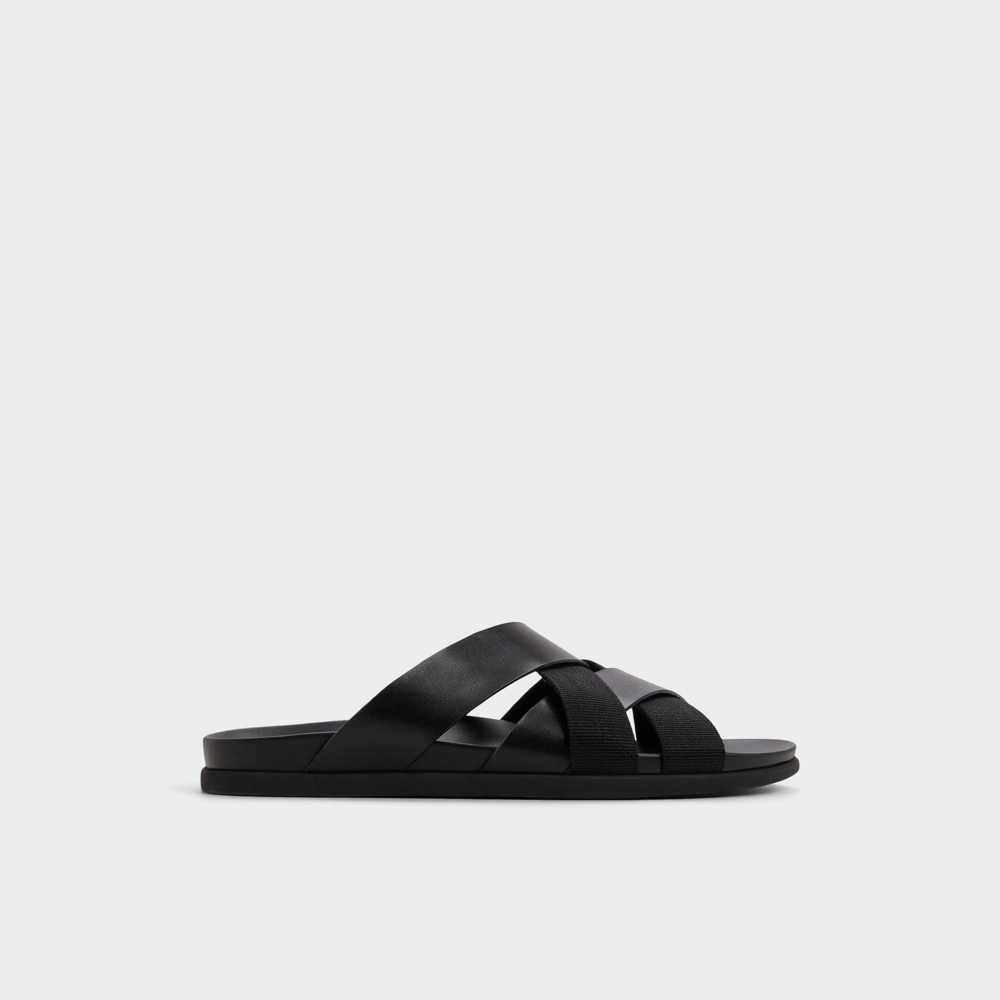 Main View of Black Florian Slide sandal for Mens