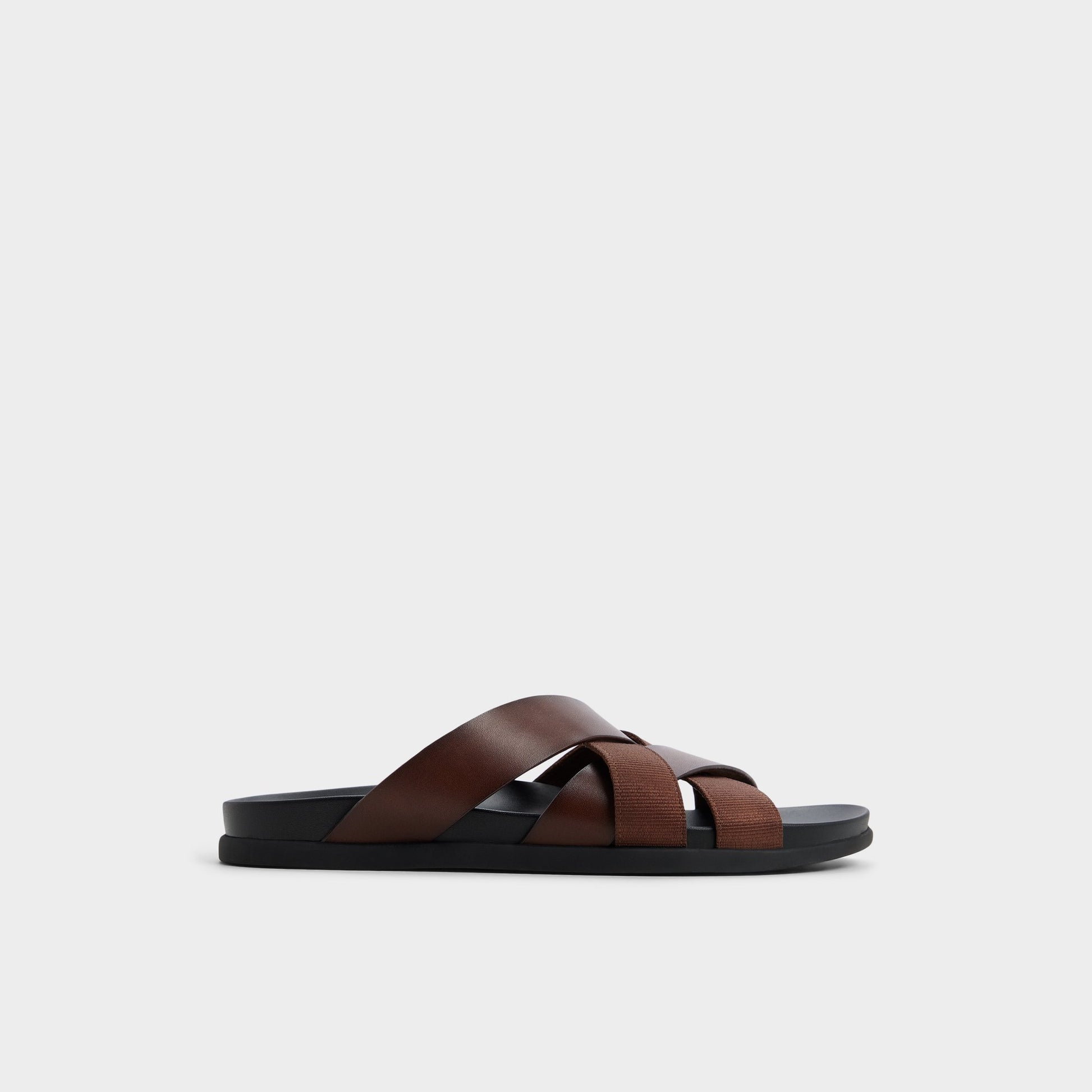 Main View of Dark brown Florian Slide sandal for Mens