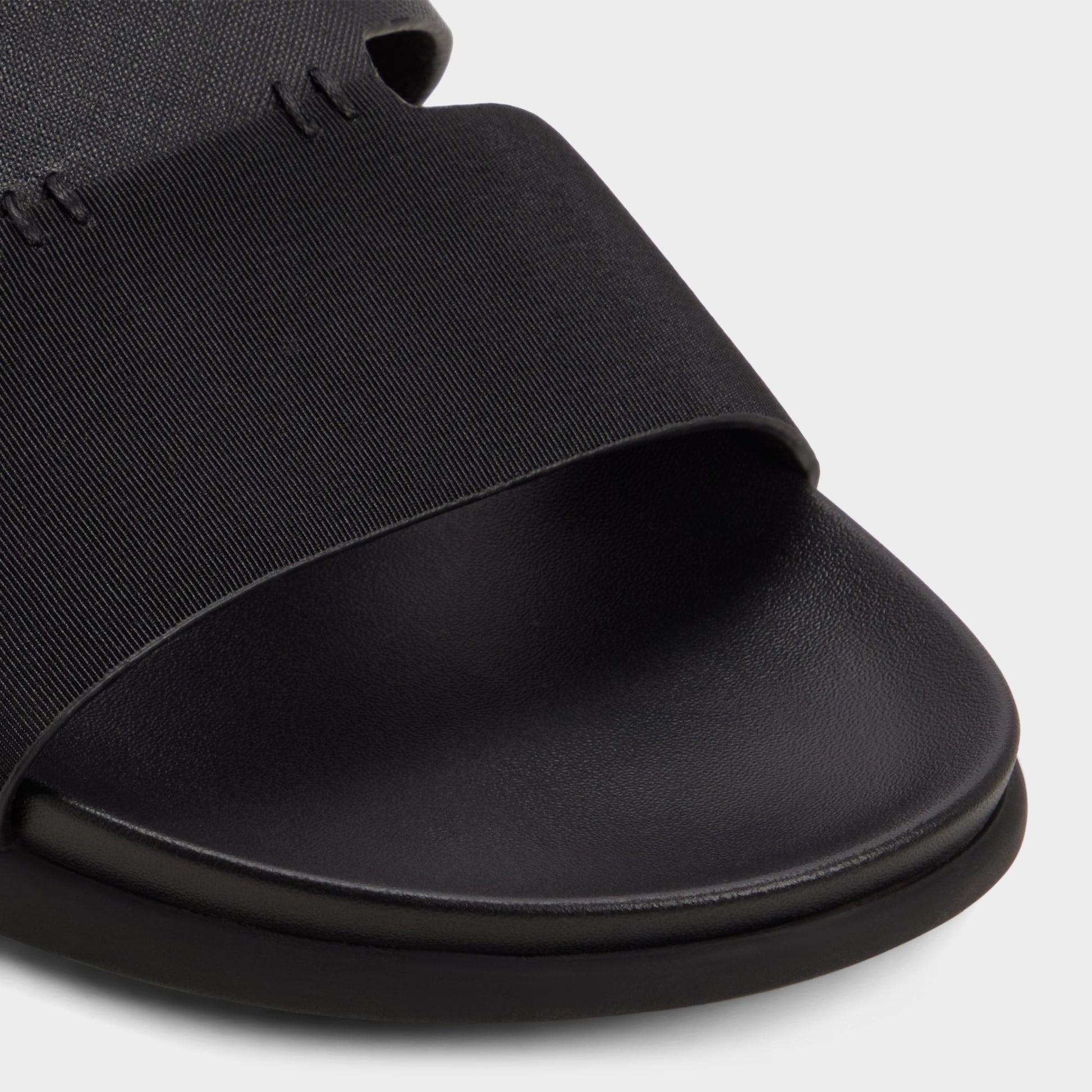 Close-up of the Black Marcelo Slide sandal