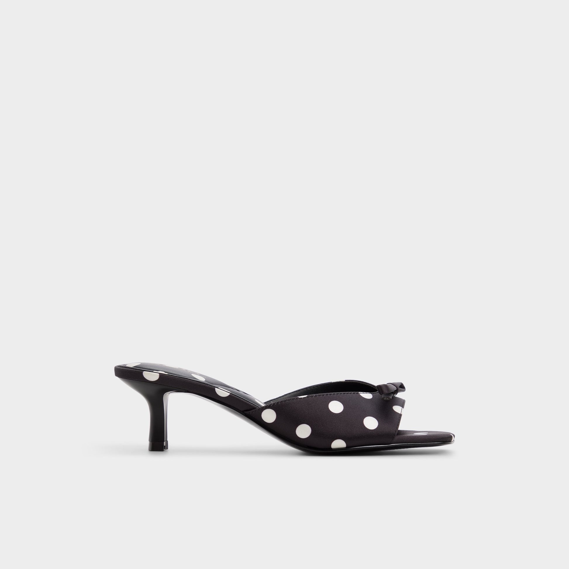 Main View of Black/white Belerose Heeled mule for Womens