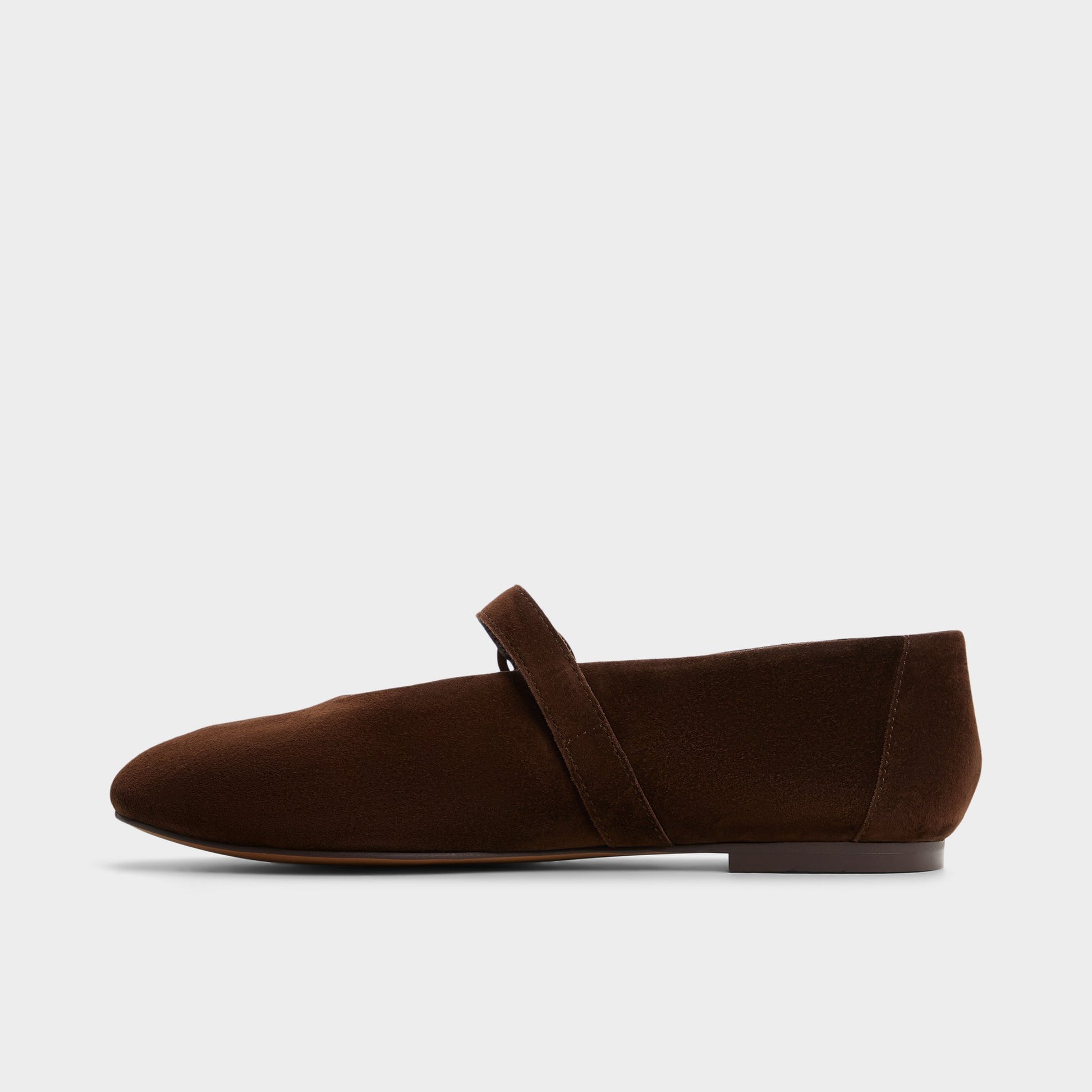 Vue latérale de Marron Foncé Quincey Ballerine