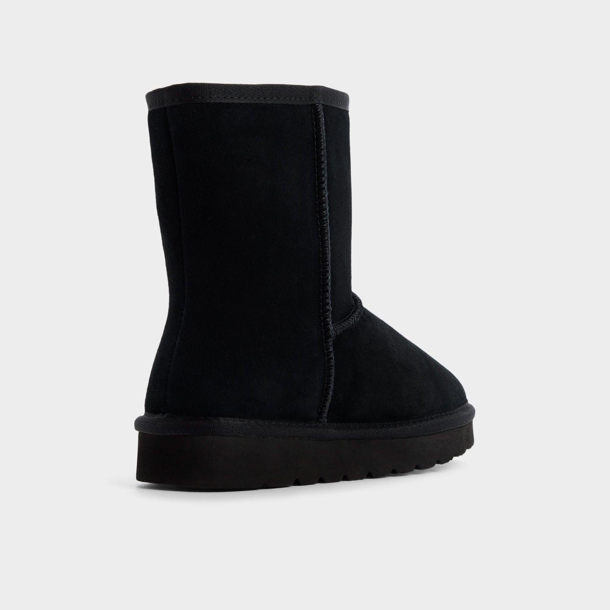 Three-quarter angle of Black Merlie Ankle boot's back side