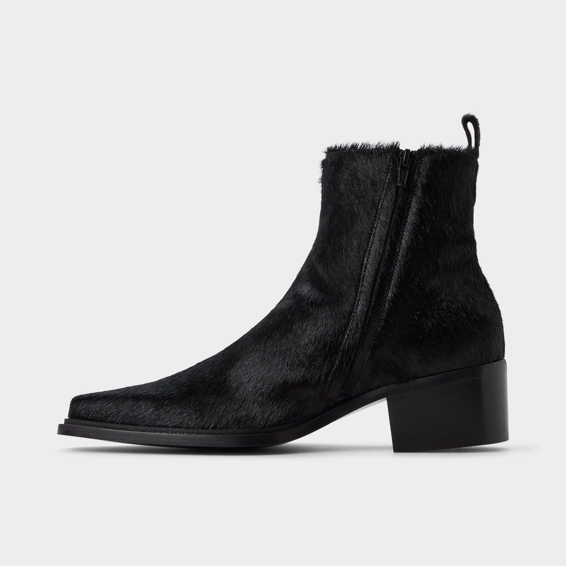 Side view of Open black Zappa Ankle boot