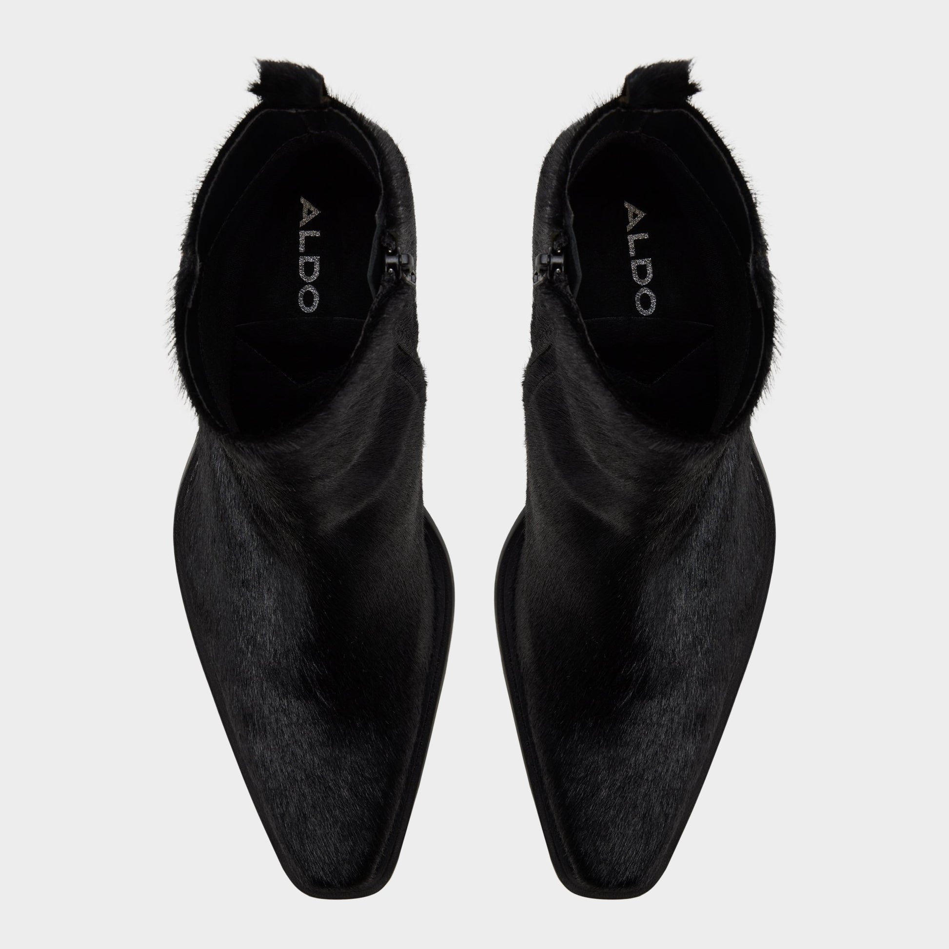 Top-down view of the Open black Zappa Ankle boot