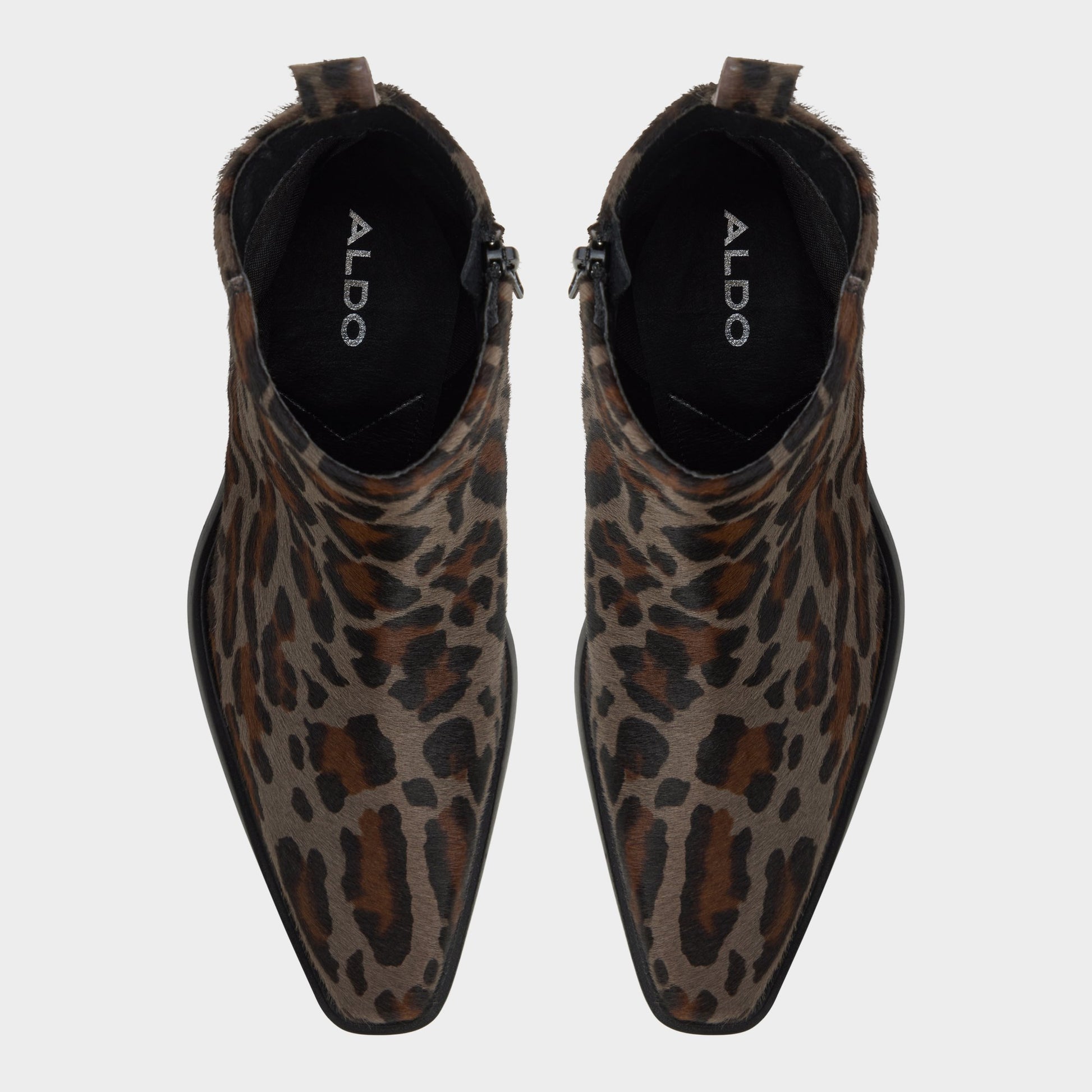 Top-down view of the Black multi Zappa Ankle boot