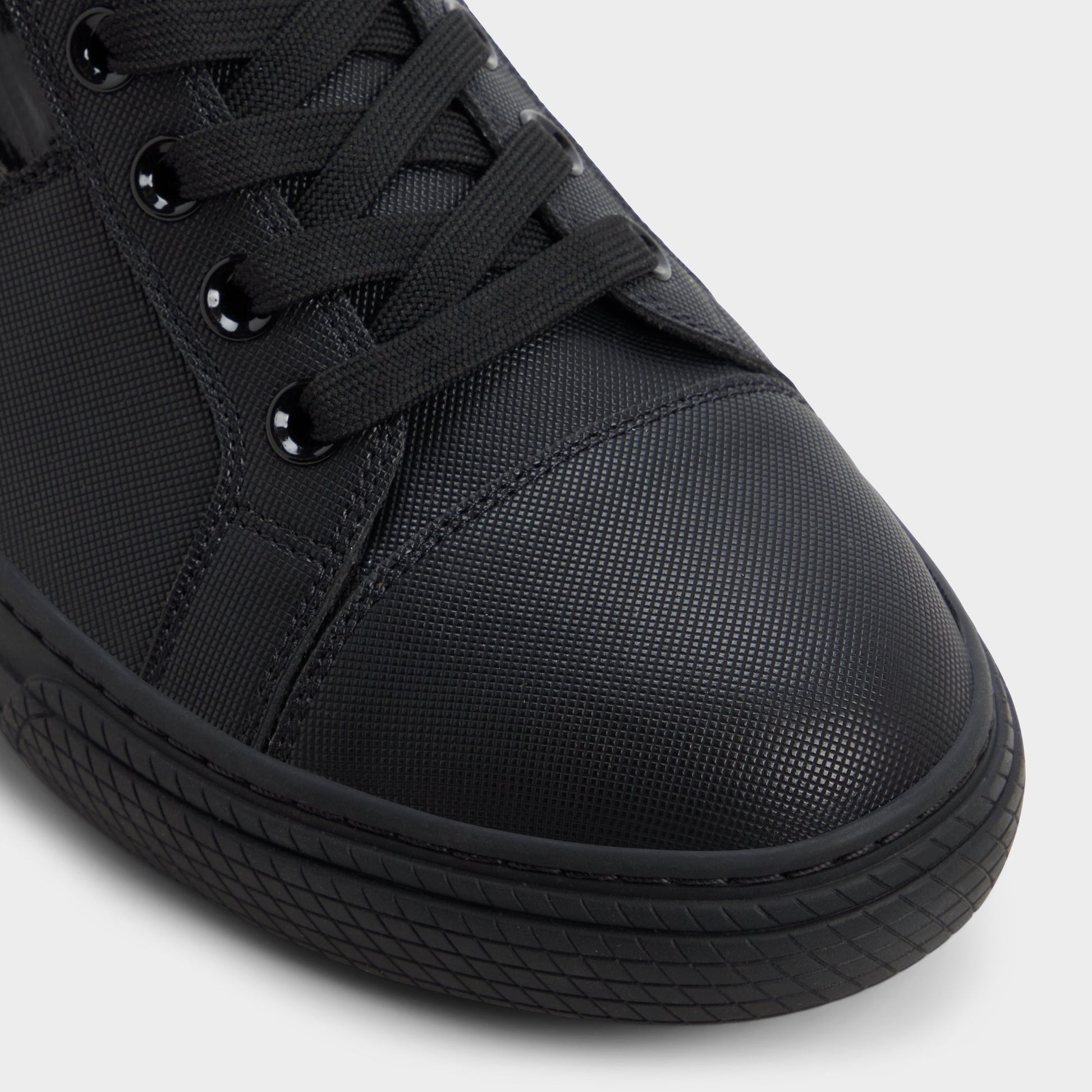 Close-up of the Black Aston Lace-up boot