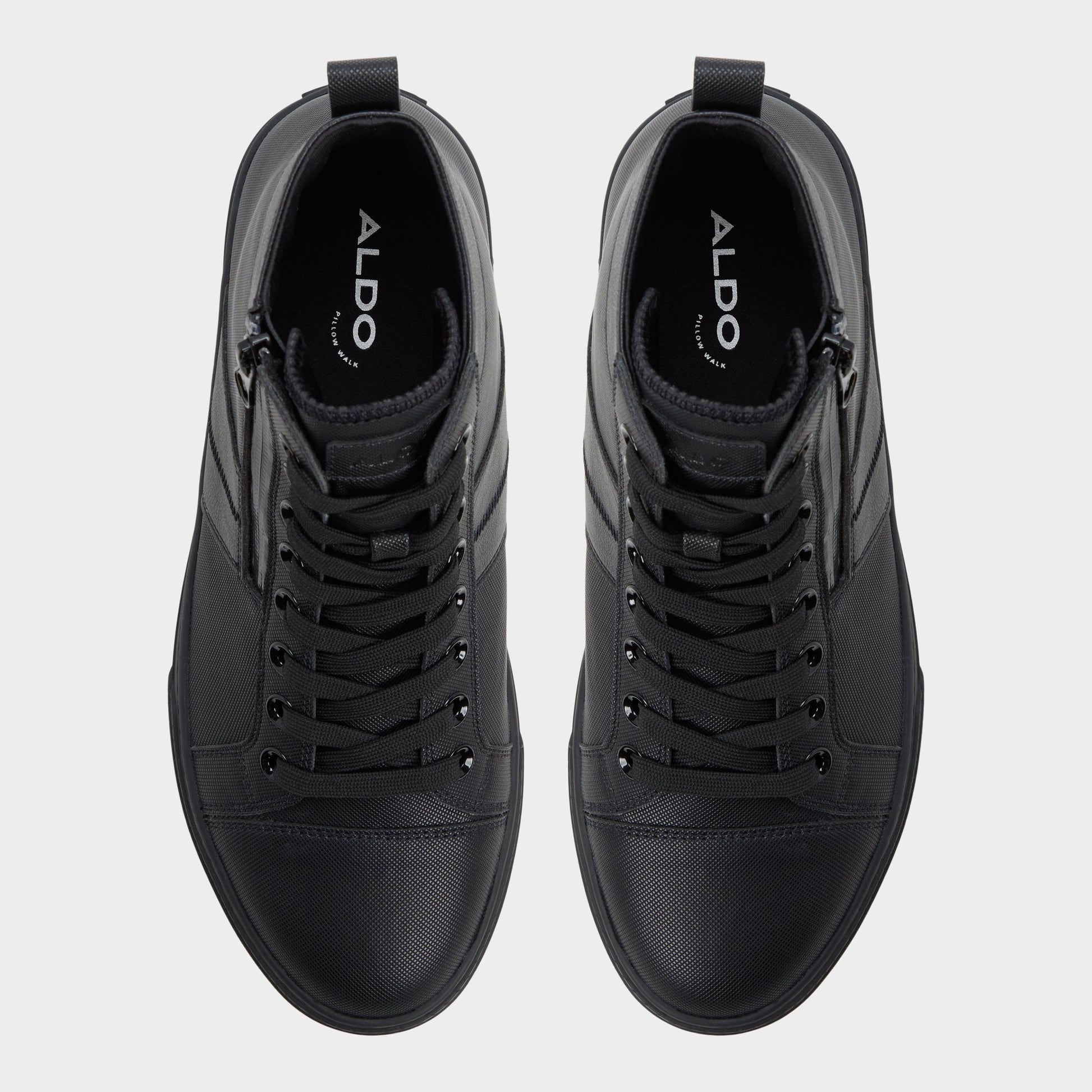 Top-down view of the Black Aston Lace-up boot