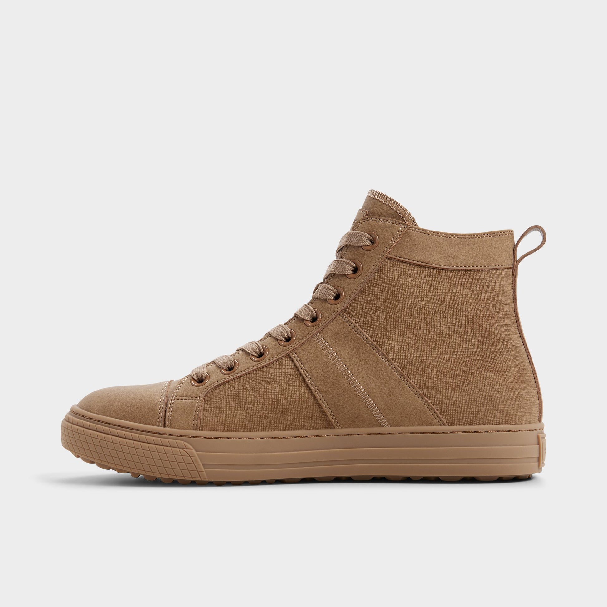 Side view of Brown Aston Lace-up boot