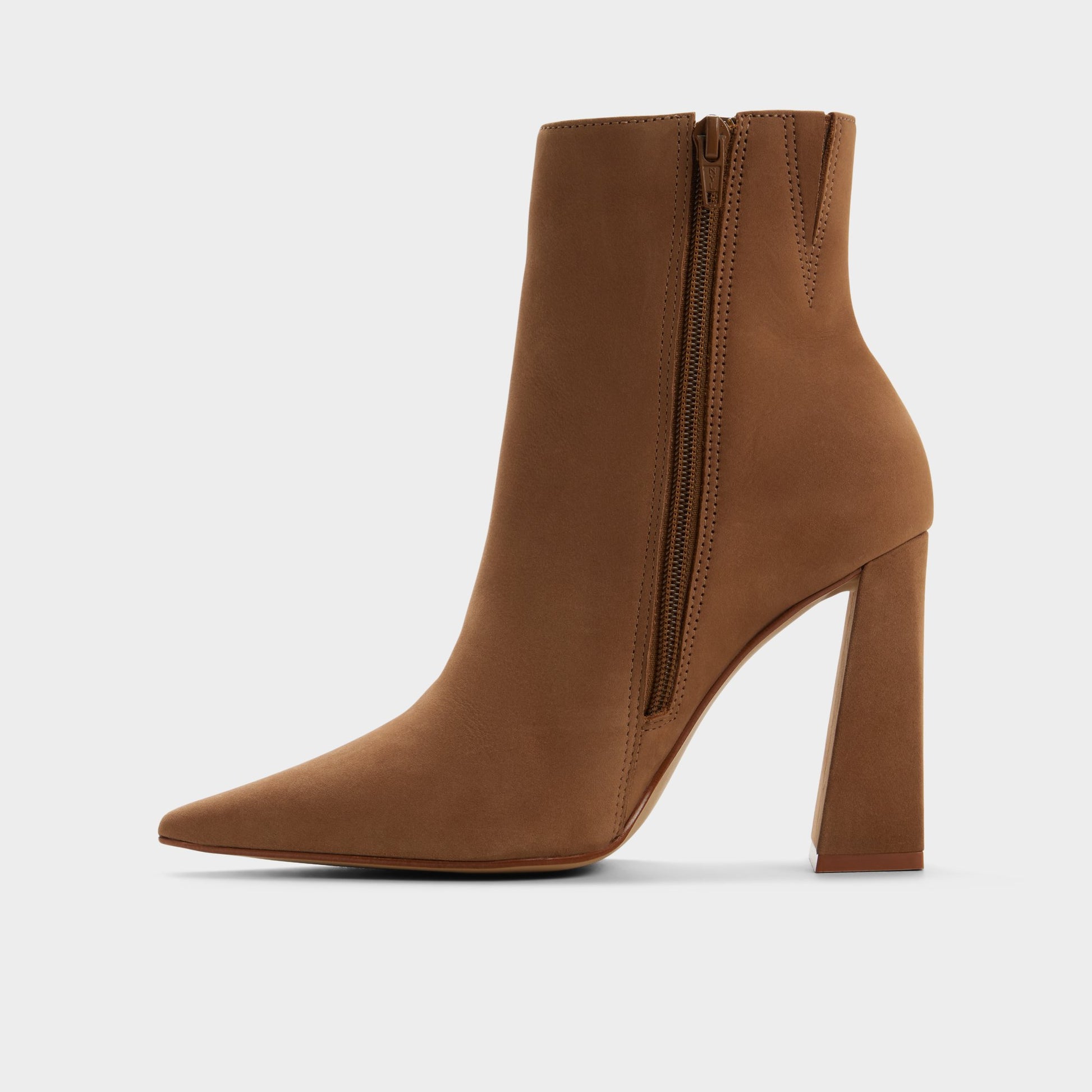 Side view of Tan Carredendar Ankle boot