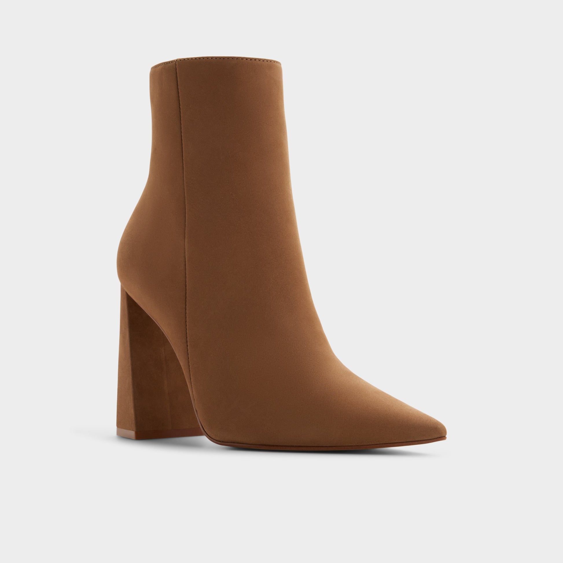 Three-quarter angle of Tan Carredendar Ankle boot's front side