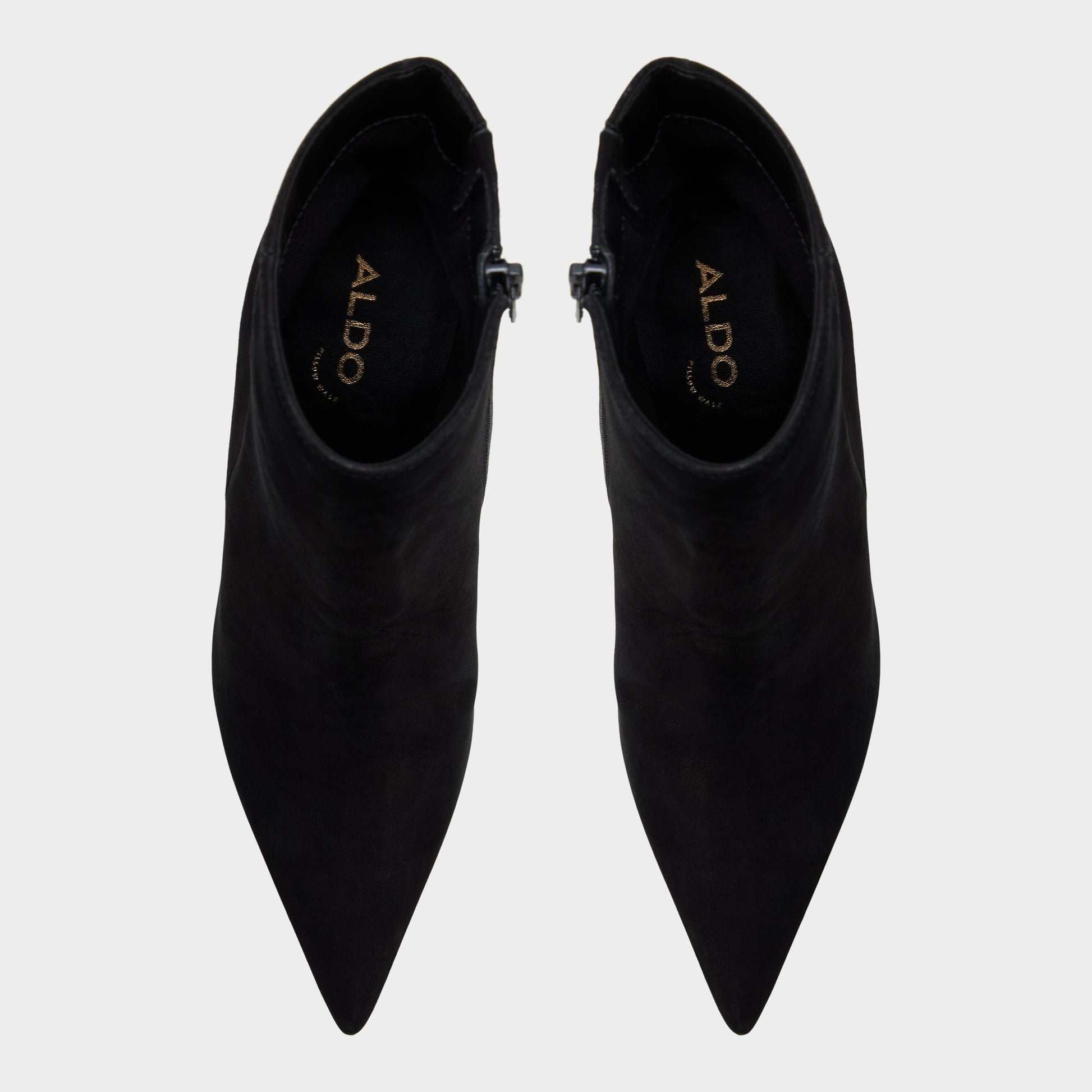 Top-down view of the Black Carredendar Ankle boot