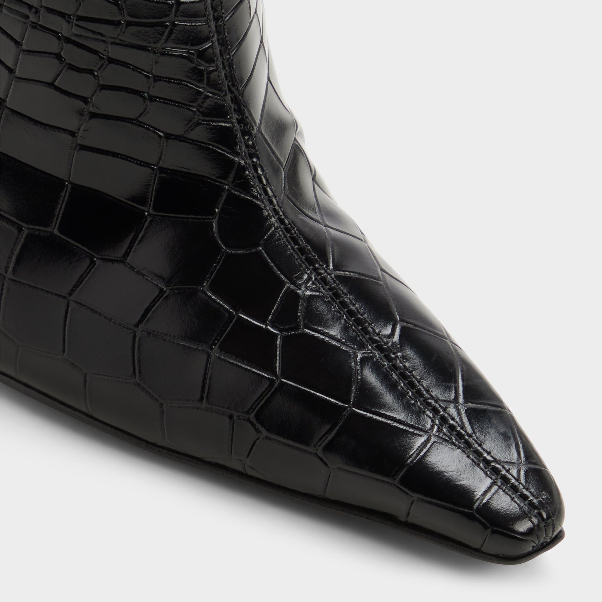 Close-up of the Black Eoweaveth Ankle boot