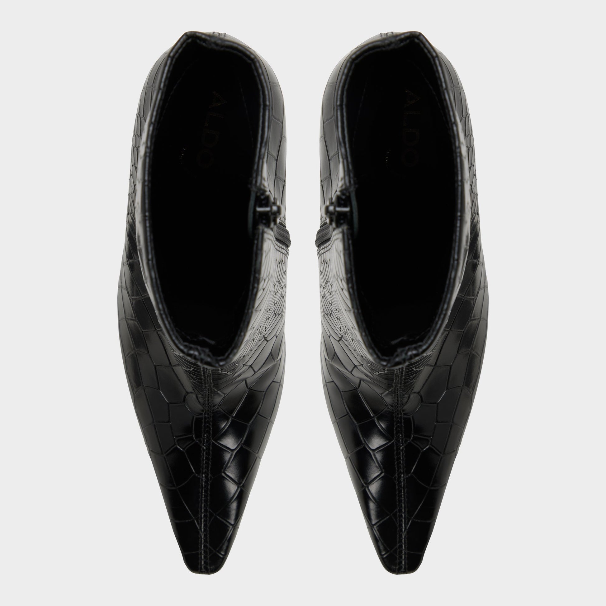 Top-down view of the Black Eoweaveth Ankle boot