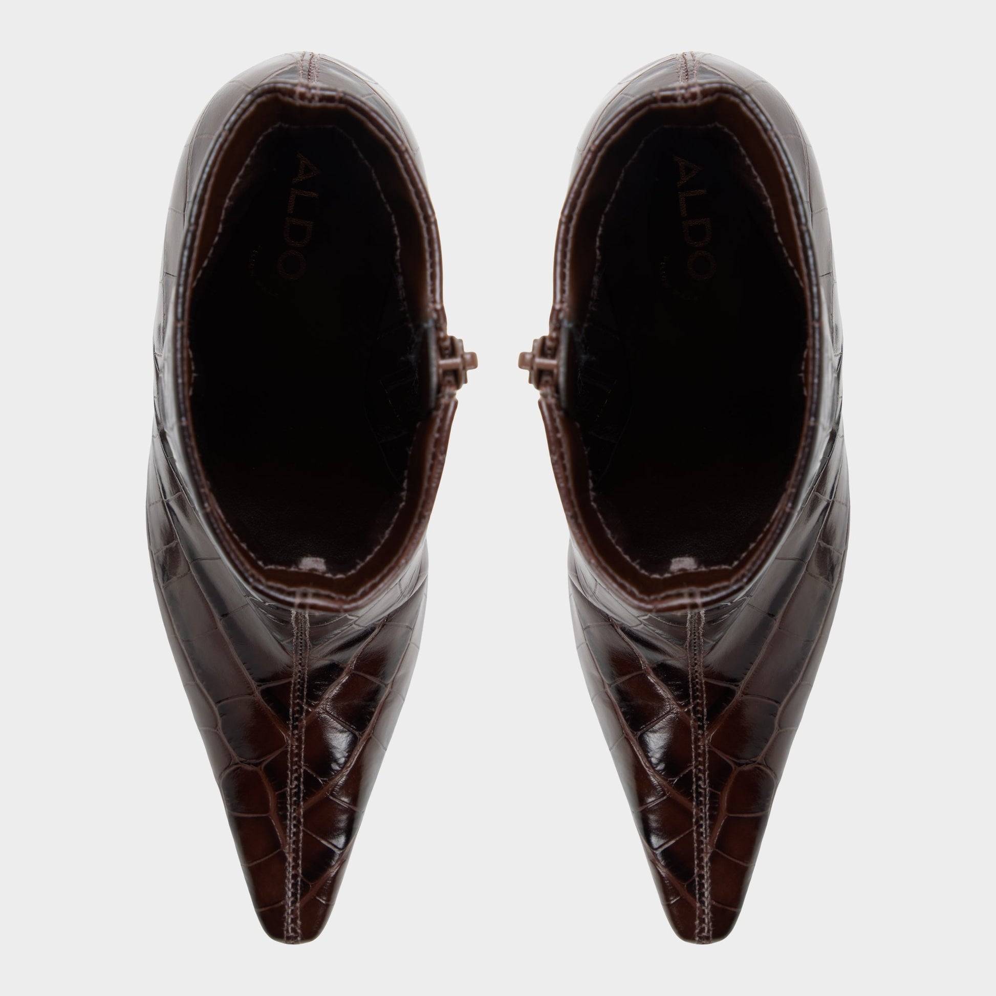 Top-down view of the Dark brown Eoweaveth Ankle boot