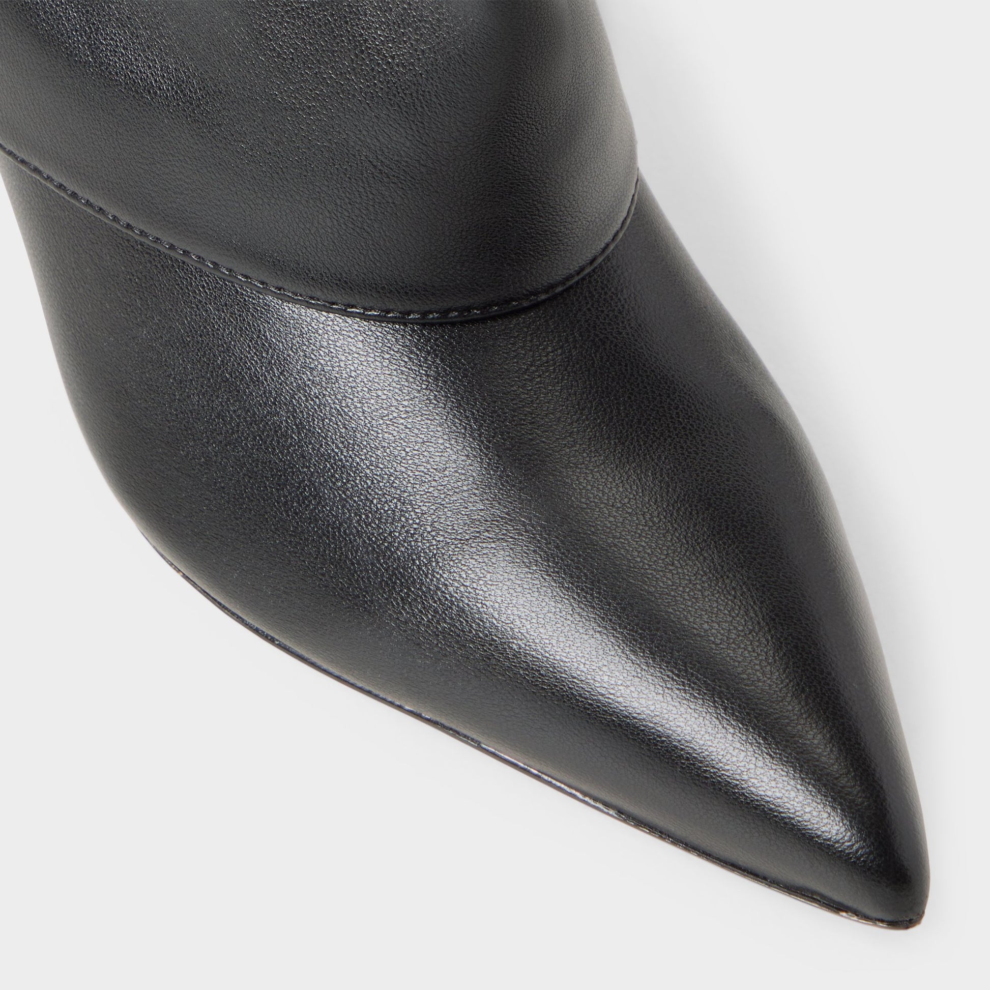 Close-up of the Black Aseader Knee-high boot