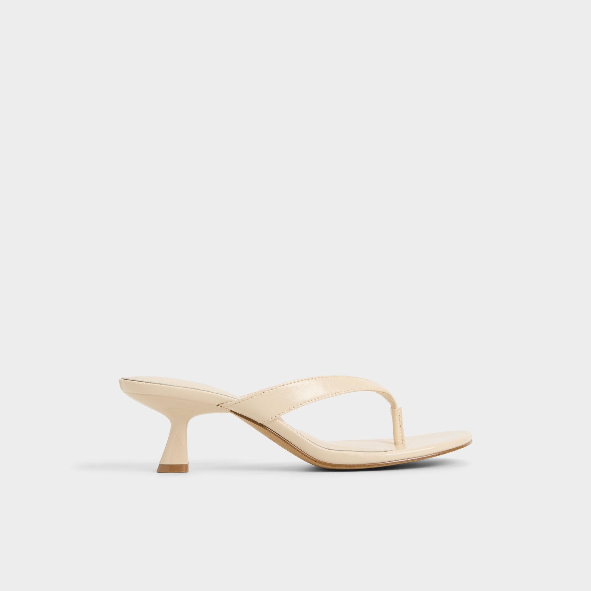 Main View of Cream Jump Heeled flip flop for Womens