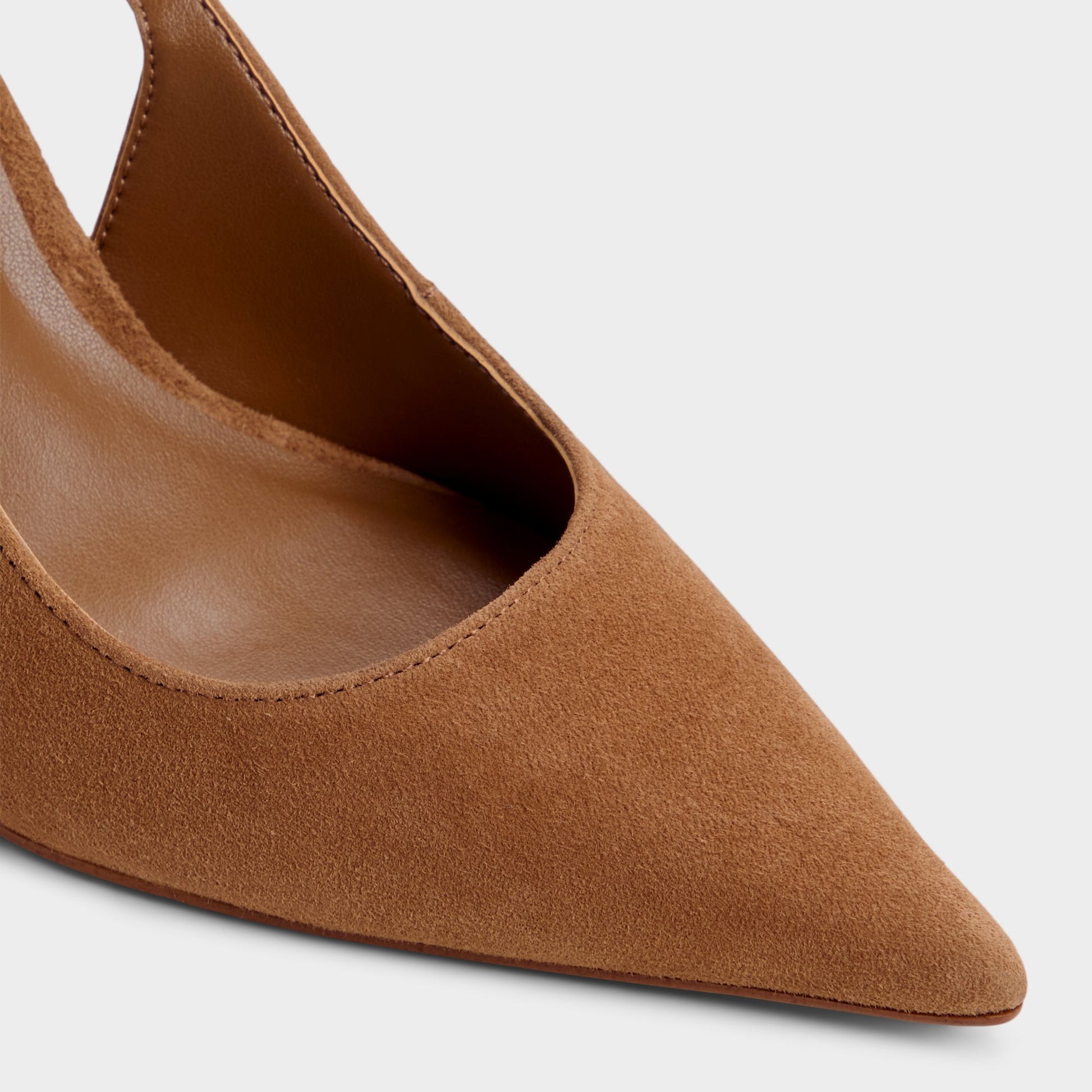 Close-up of the Tan Seralina Sling back high heel