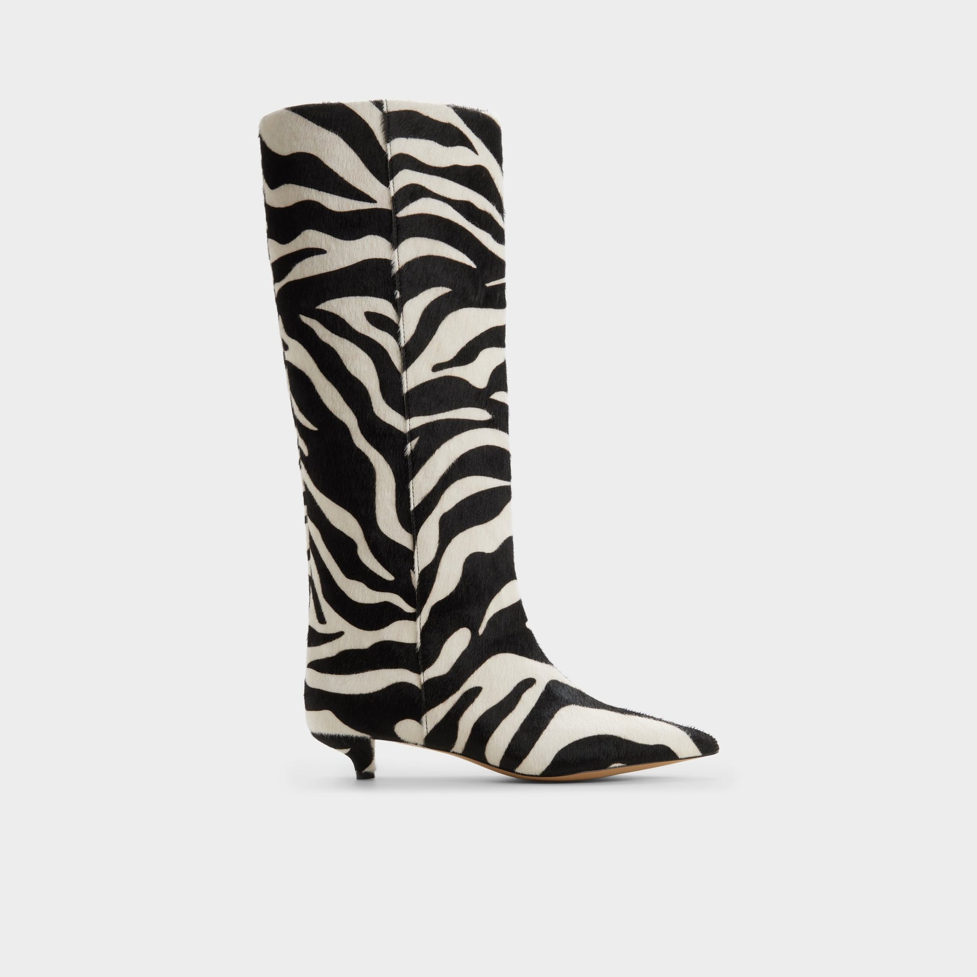 Main View of White/black Gabelia Knee-high boot for Womens