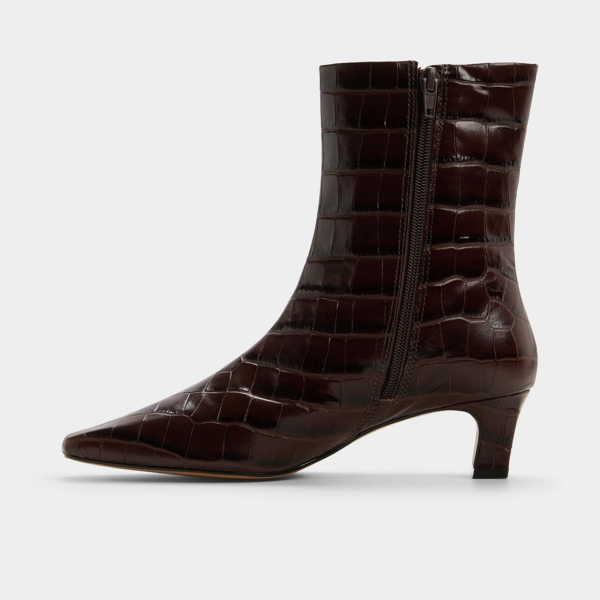 Side view of Brown Nyderilin Ankle boot