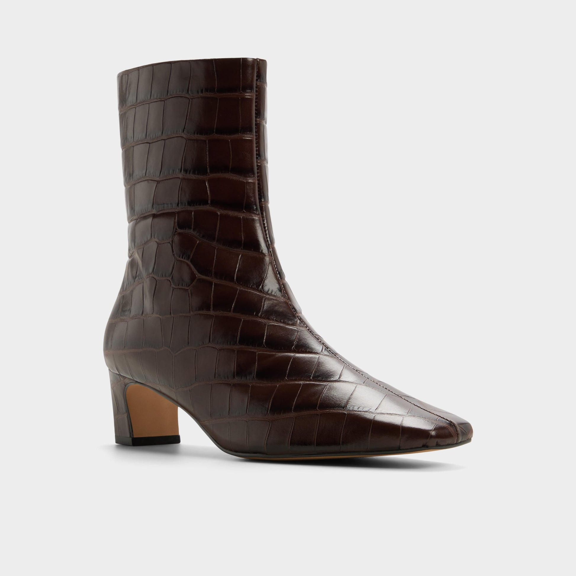 Three-quarter angle of Brown Nyderilin Ankle boot's front side