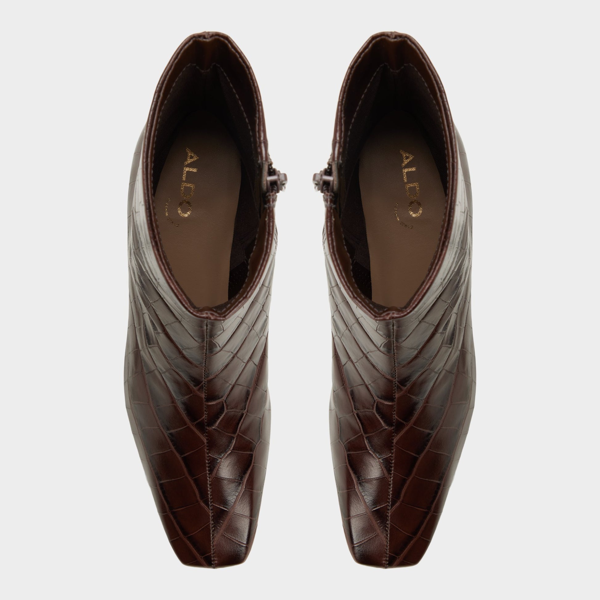 Top-down view of the Brown Nyderilin Ankle boot