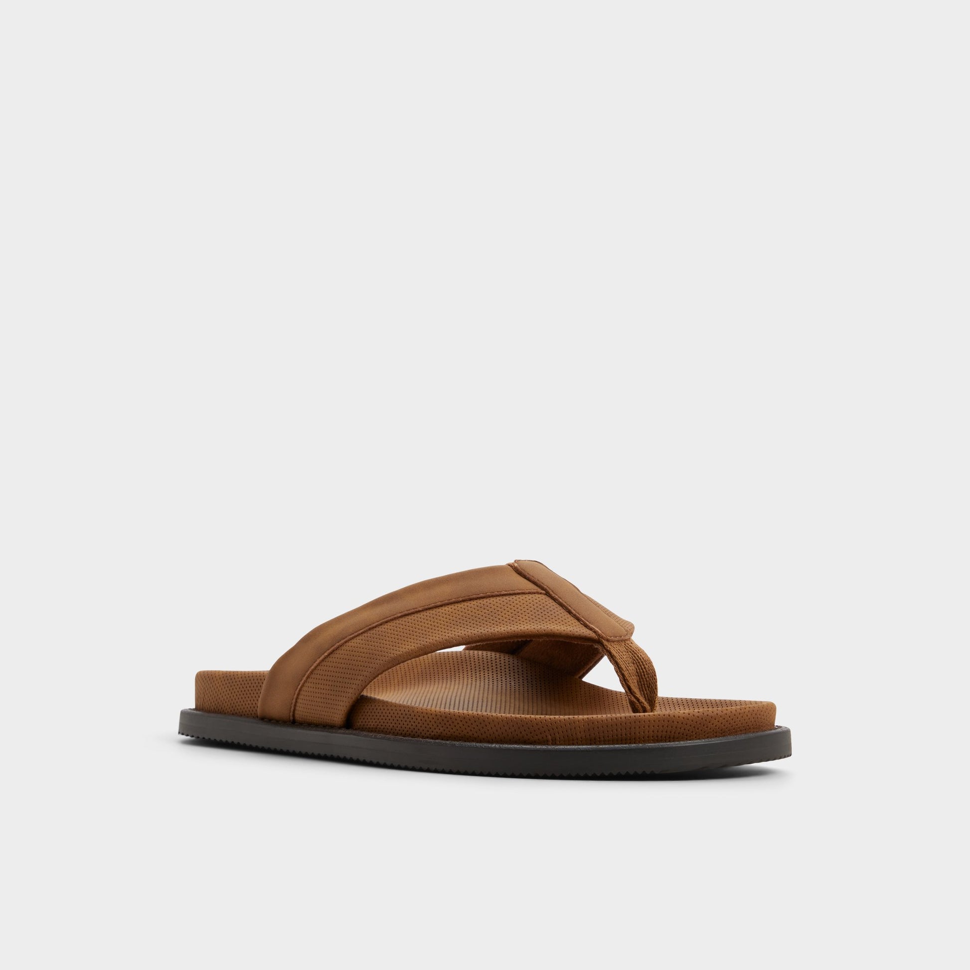 Three-quarter angle of Cognac Beachbreeze Slide sandal's front side
