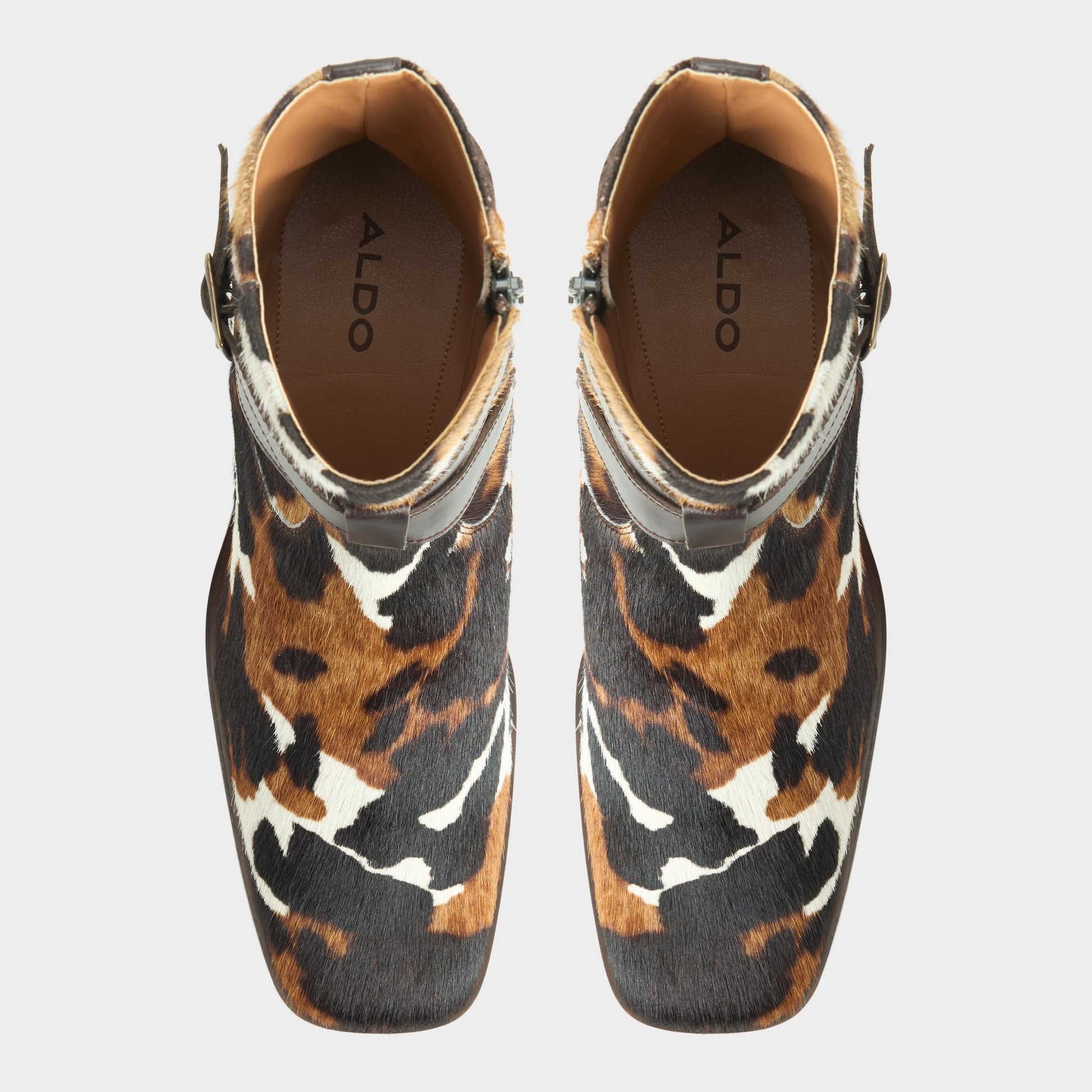 Top-down view of the Brown multi Barano Ankle boot