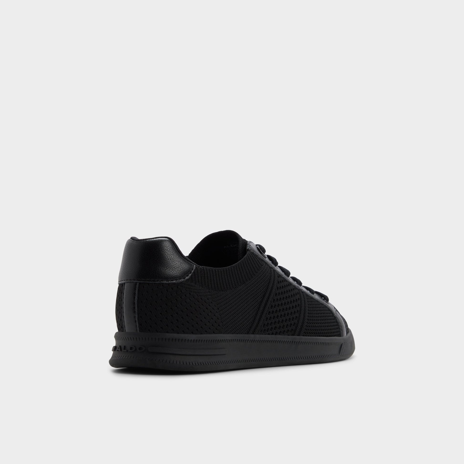Three-quarter angle of Black Joshy Low top sneaker's back side