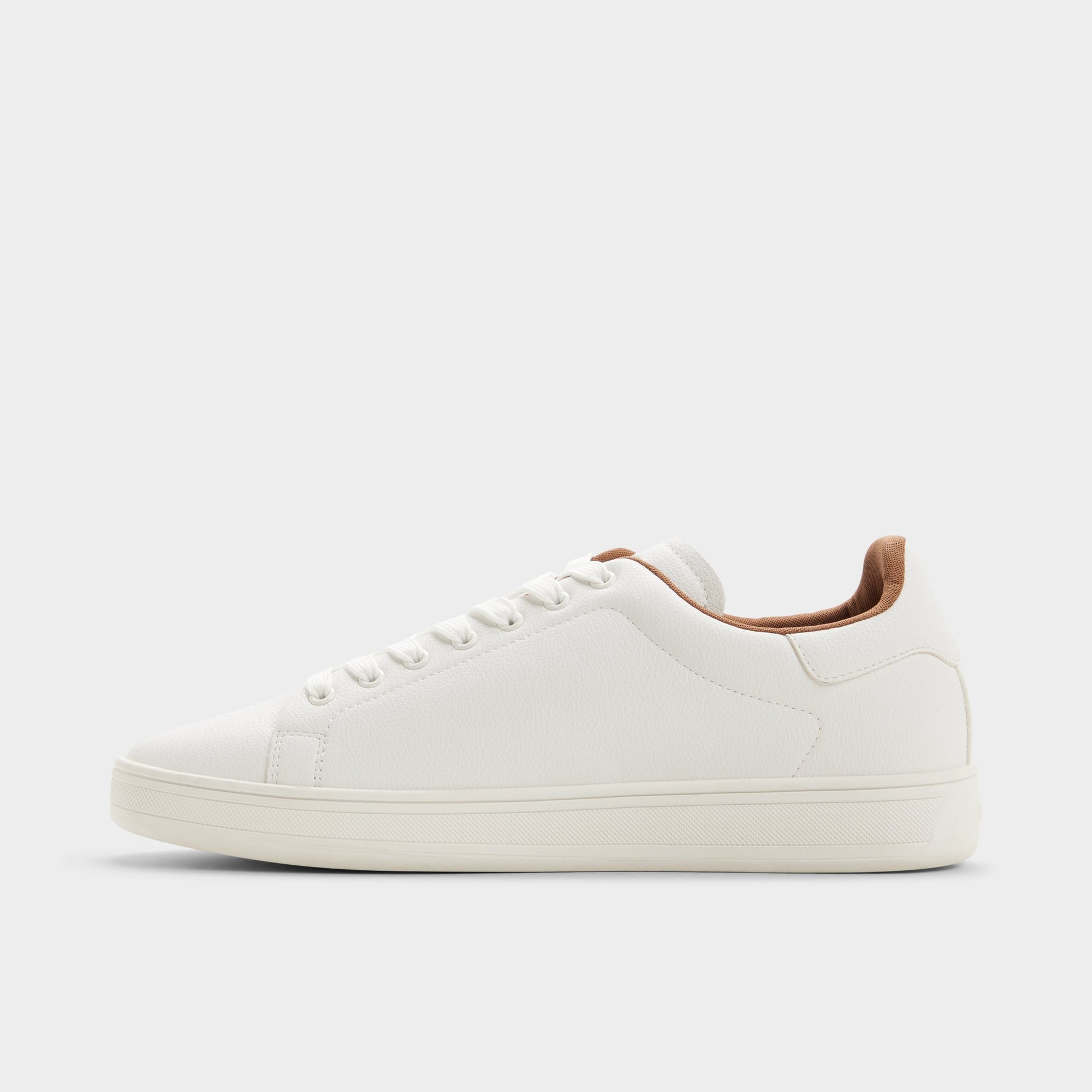 Side view of White Grit Low top sneaker