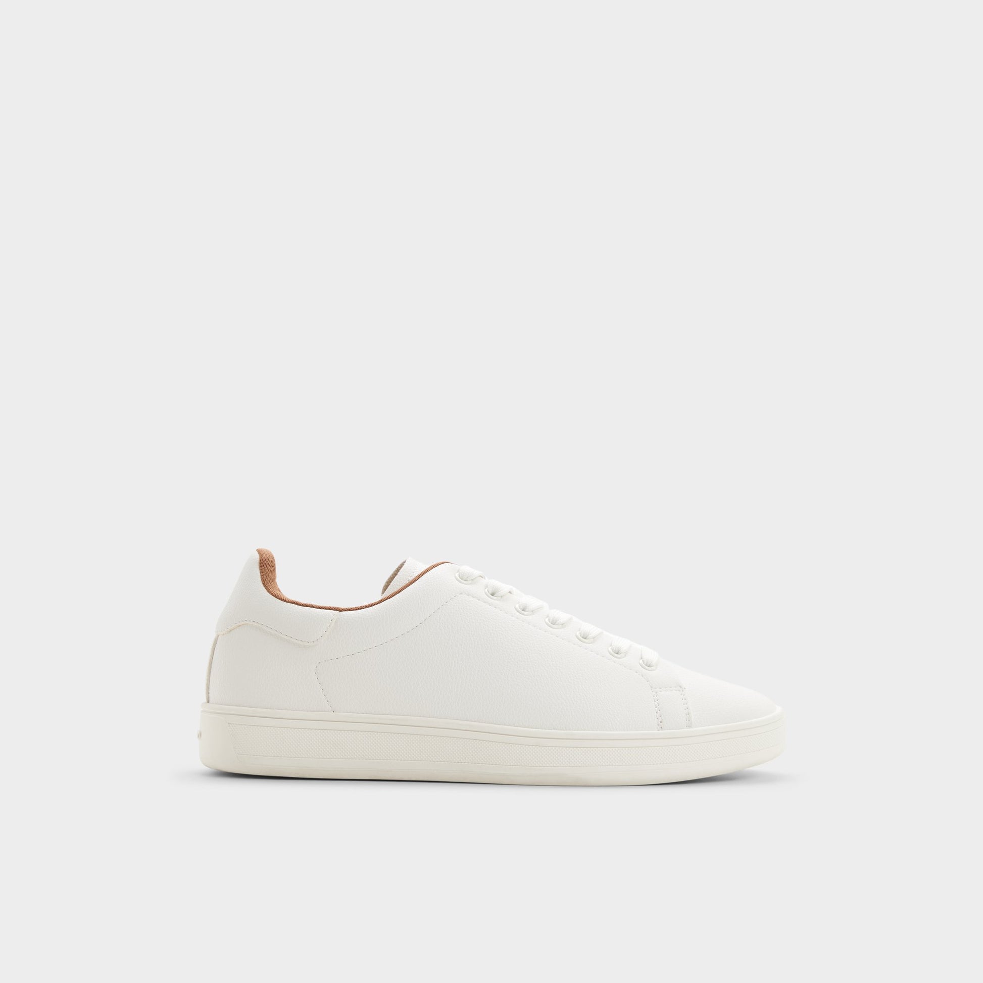 Main View of White Grit Low top sneaker for Mens